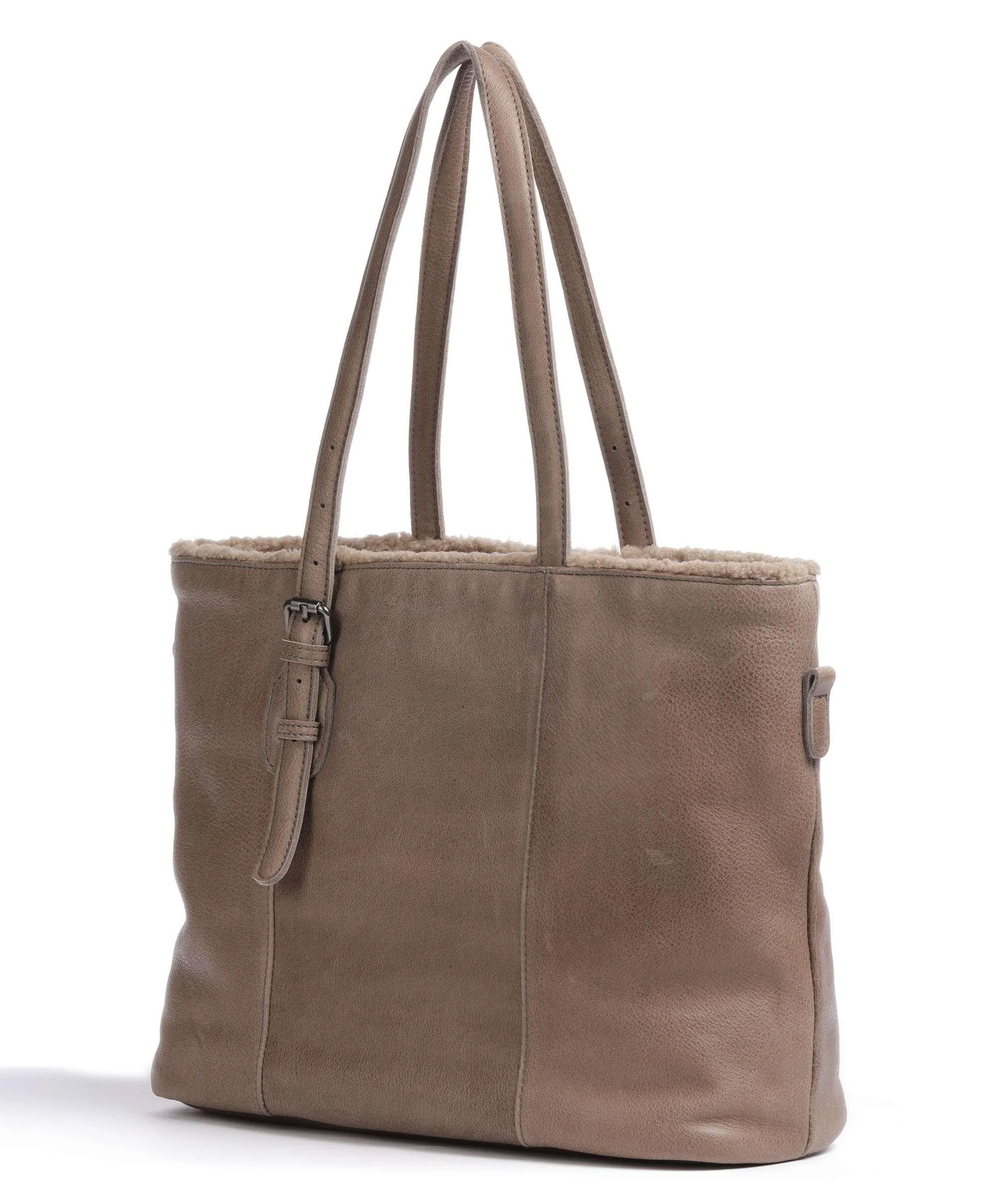  FredsBruder Inside Out Borsa shopper pelle granulata taupe  