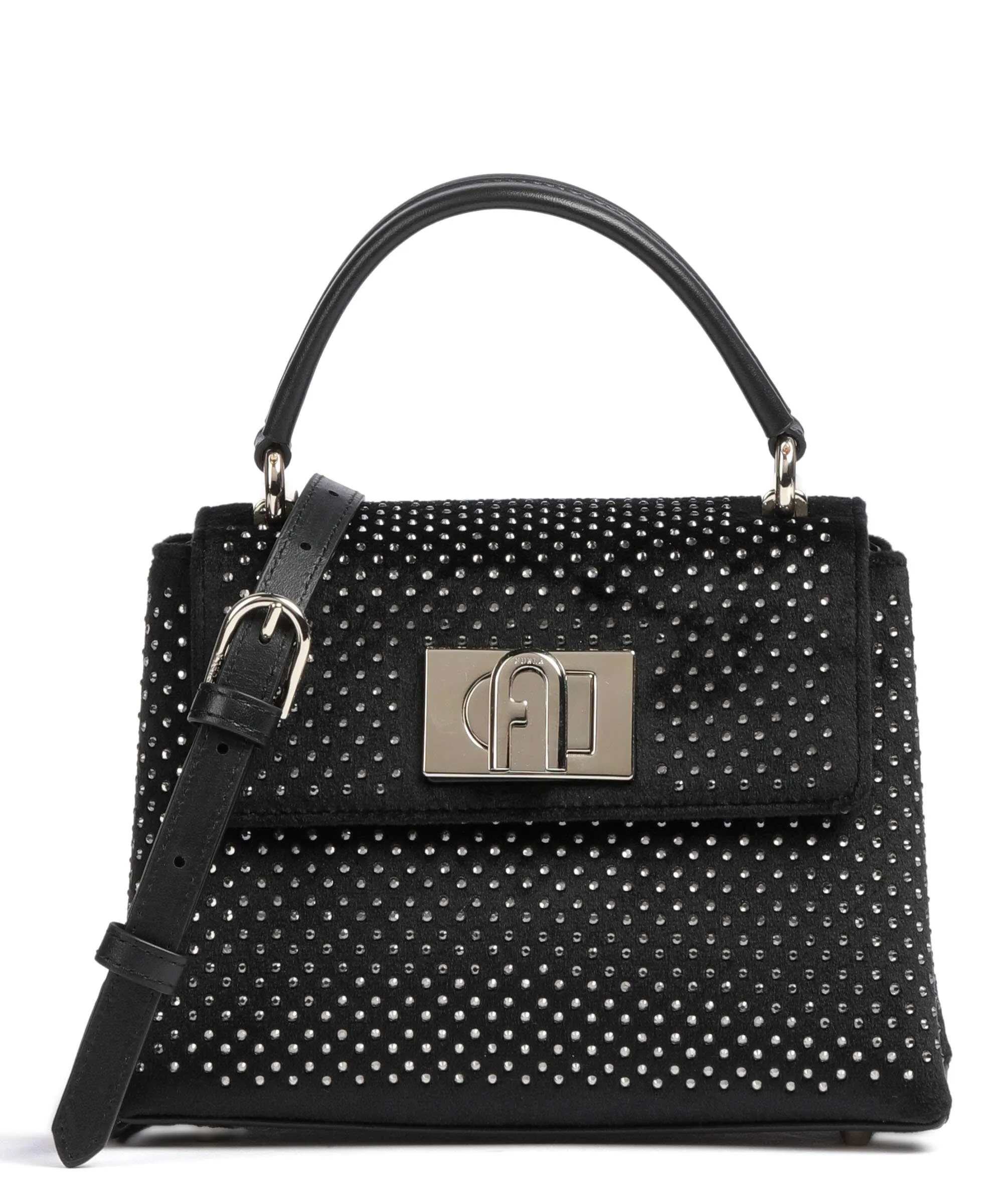  Furla 1927 Mini Borsa a mano velluti nero  