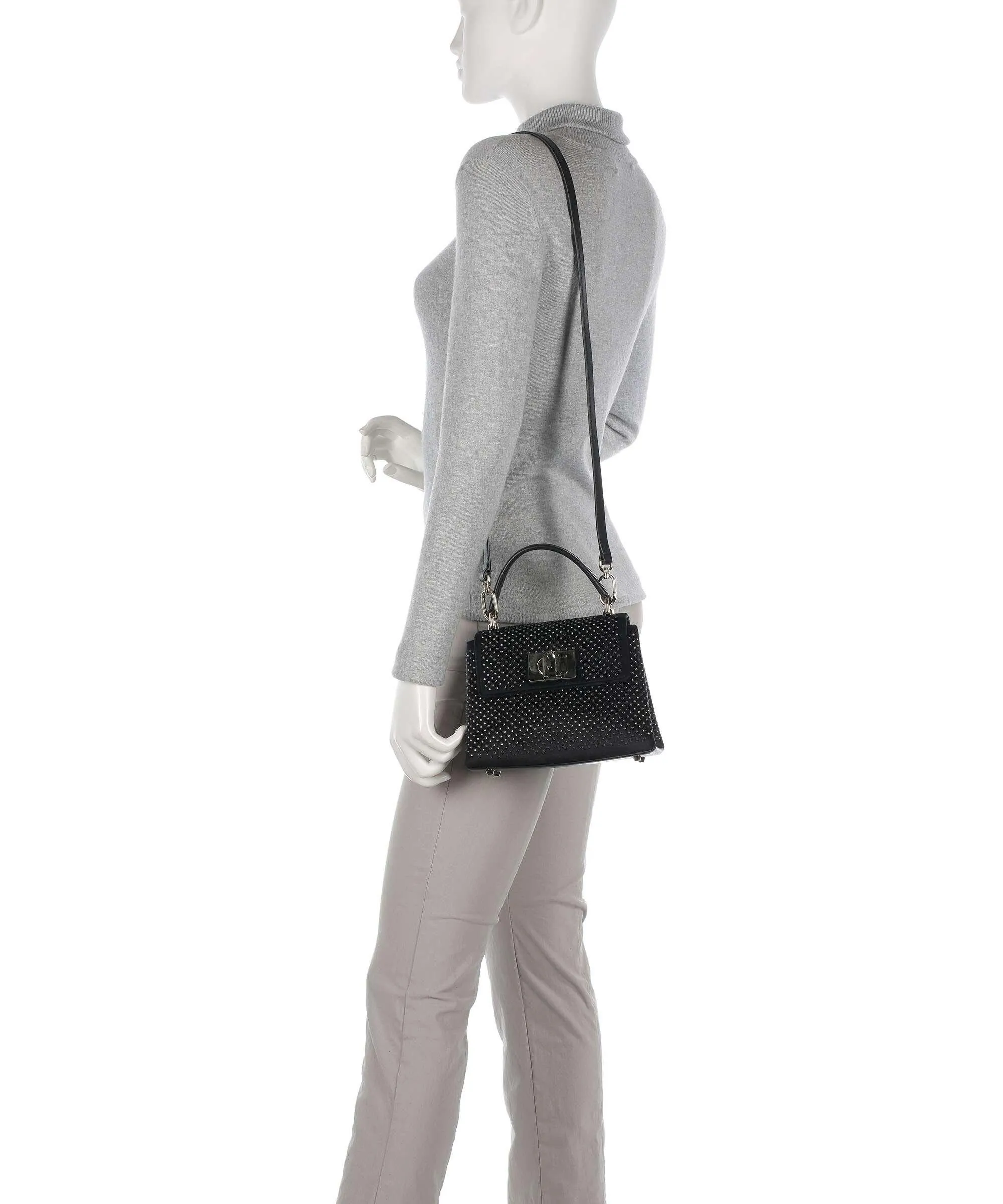  Furla 1927 Mini Borsa a mano velluti nero  