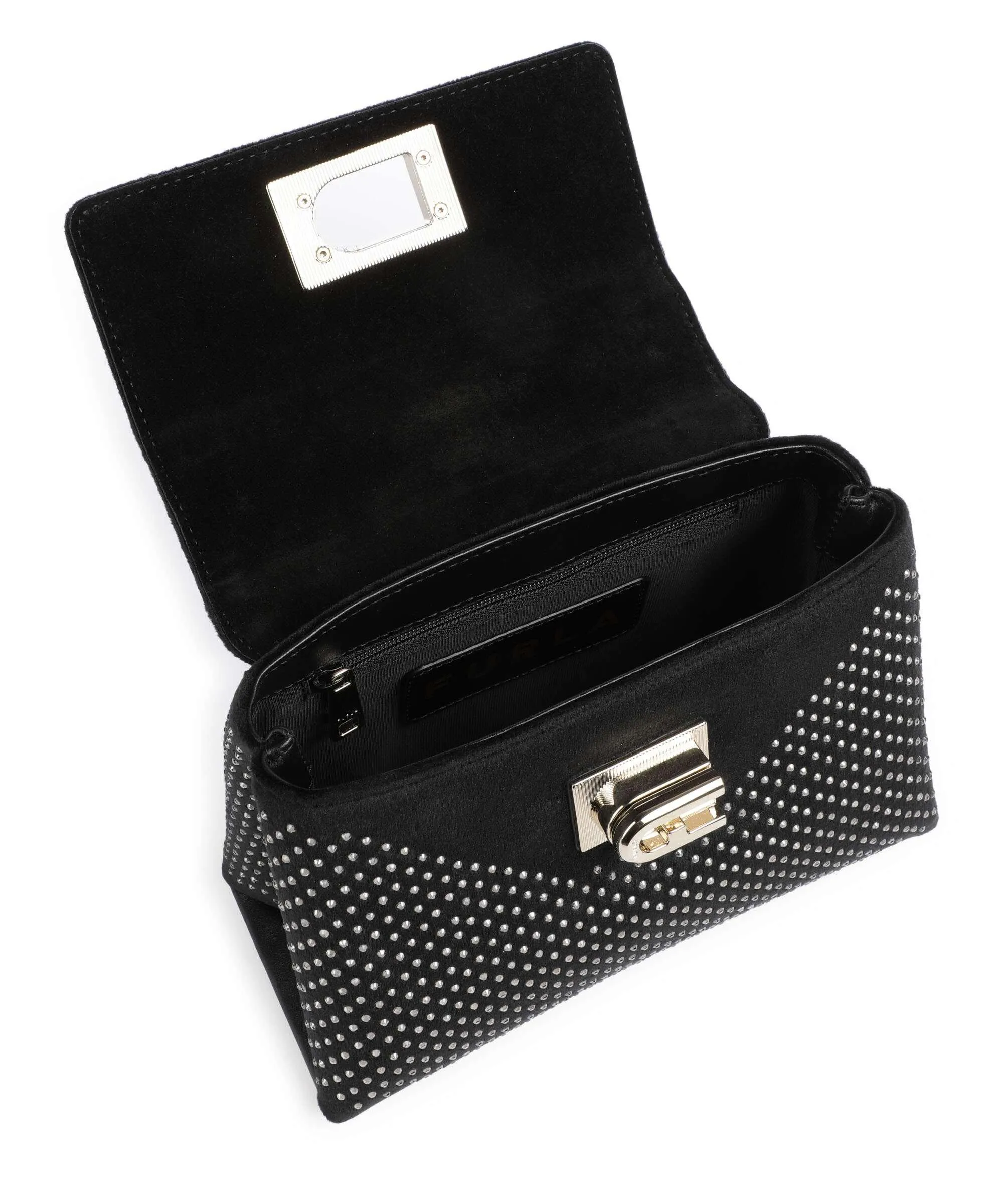  Furla 1927 Mini Borsa a mano velluti nero  