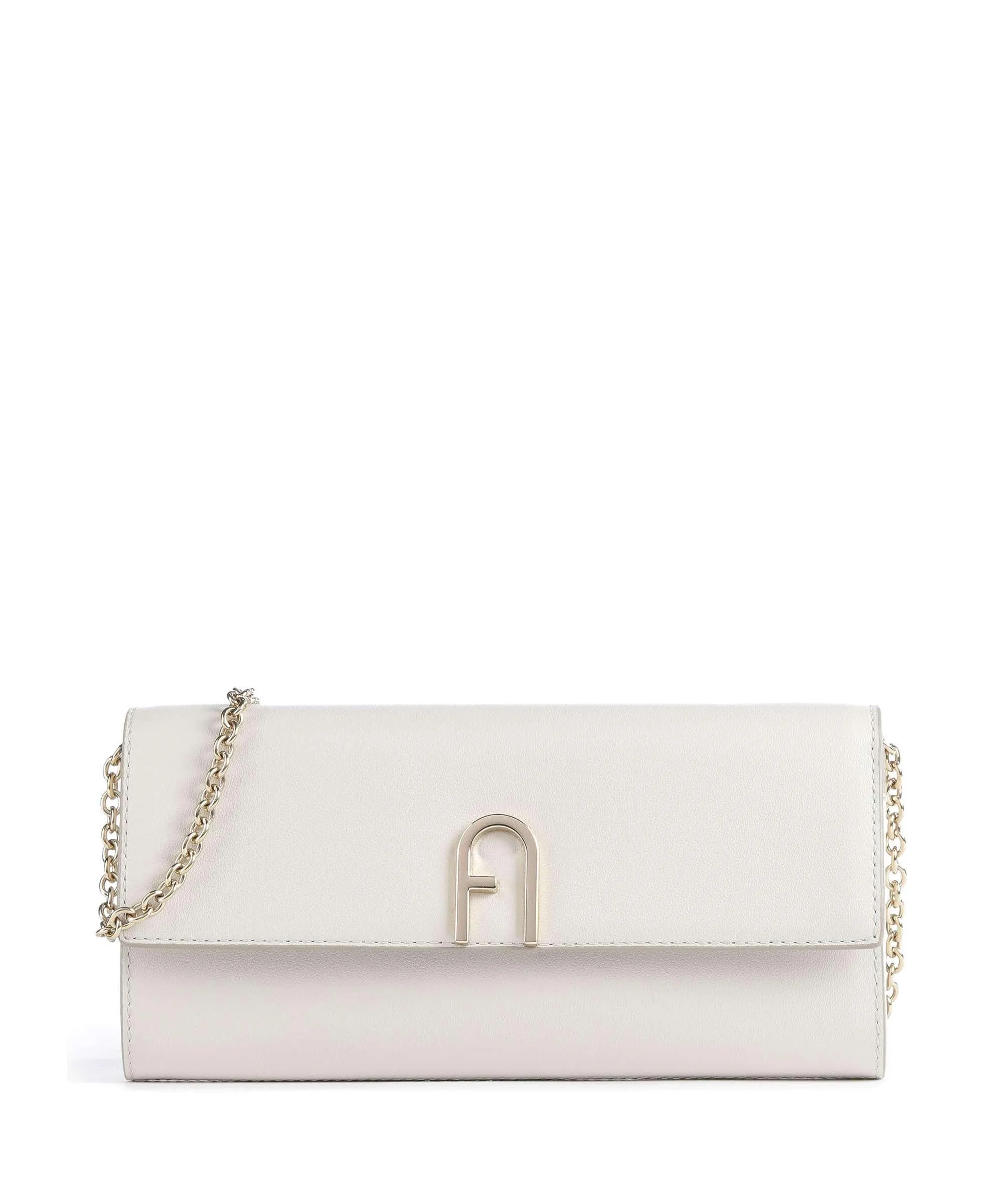  Furla Flow Mini Borsa a tracolla pelle a grana fine avorio  