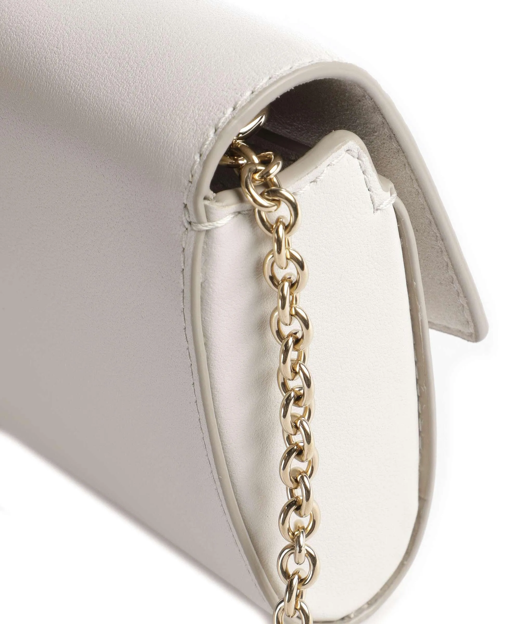  Furla Flow Mini Borsa a tracolla pelle a grana fine avorio  