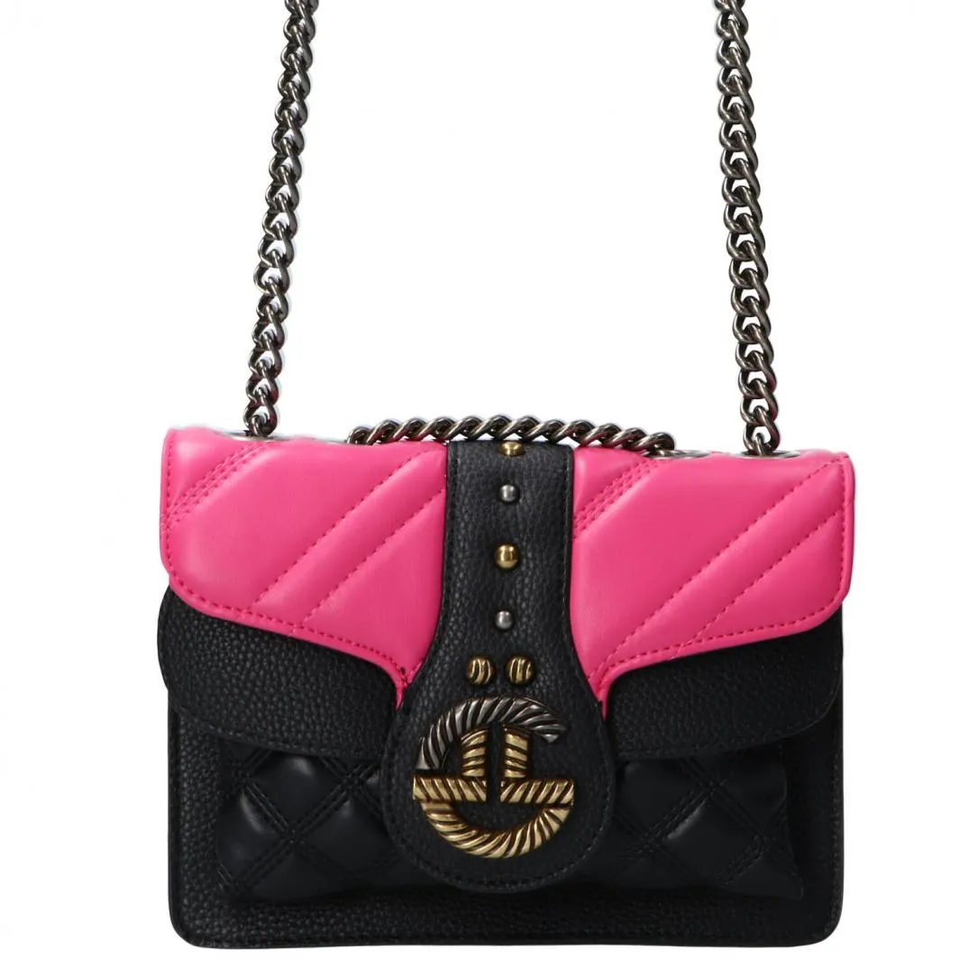 GBADP3771 MINI SHOULDER STRAP Nero fucsia
