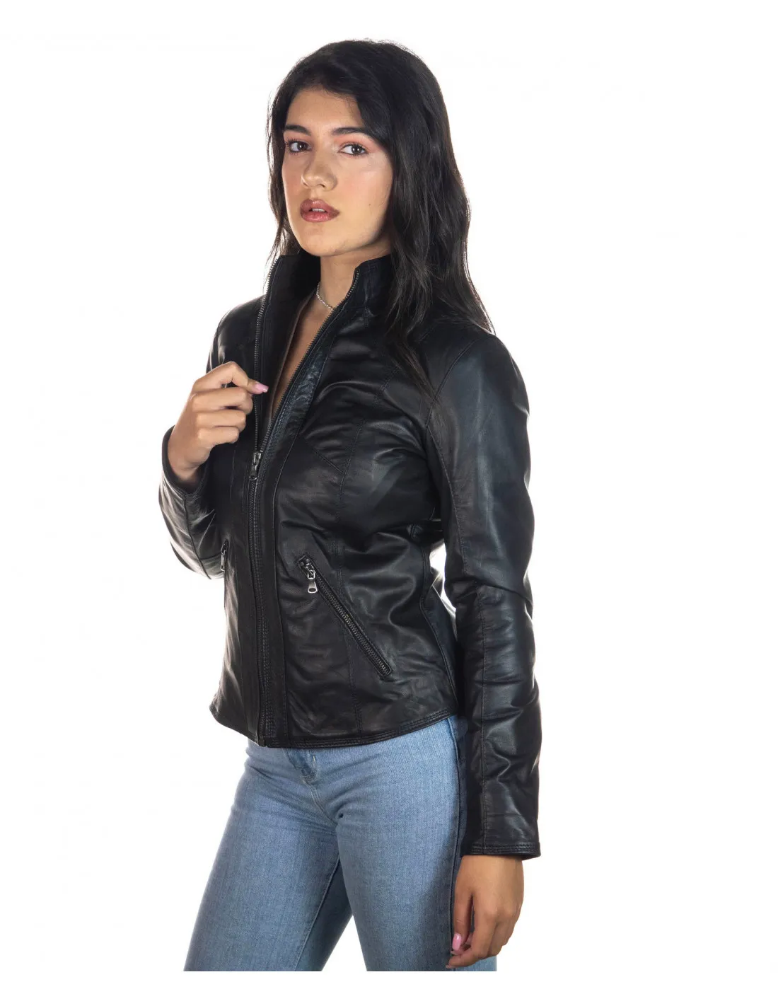 giubbotto di pelle donna
