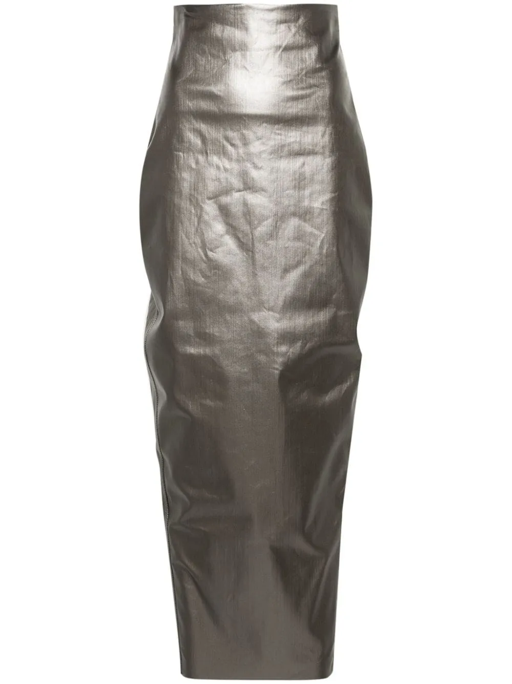 Gonna Dirt Pillar denim cerata in grigio - donna