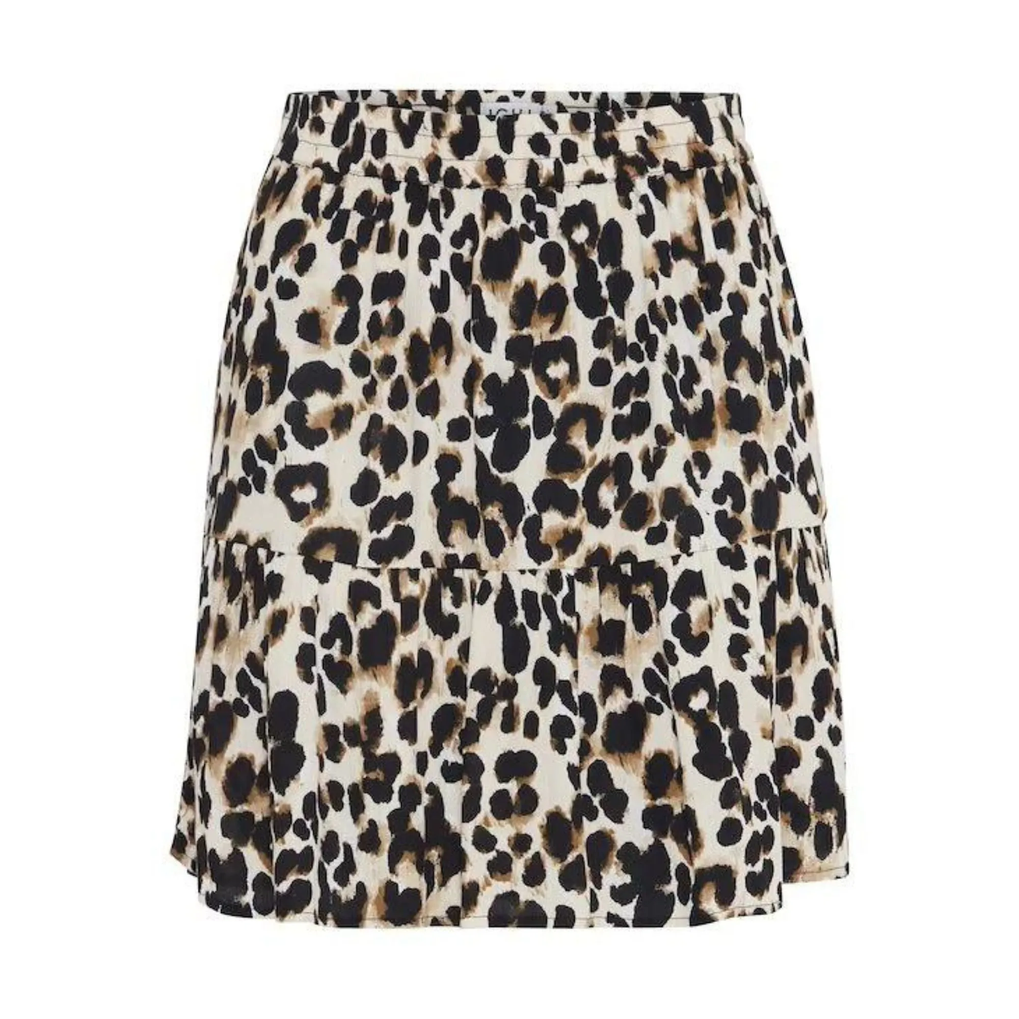 Gonna Donna leopardata con elastico in vita