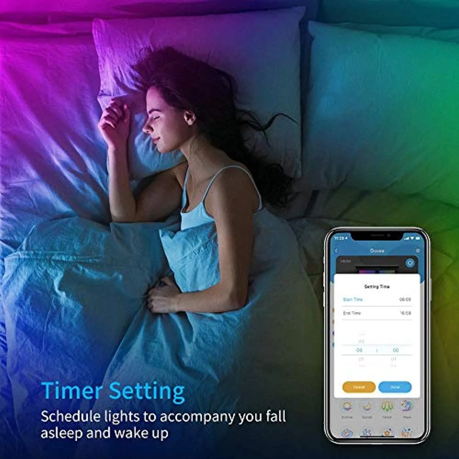 Govee Striscia LED, Smart WiFi RGB Compatibile con Alexa e Google Assistant, App Controllato Musica, Multicolore per casa, Bar, 
