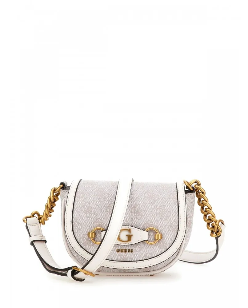 GUESS SB865478 IZZY MINI BAG borsa a mano e tracolla donna logato cream