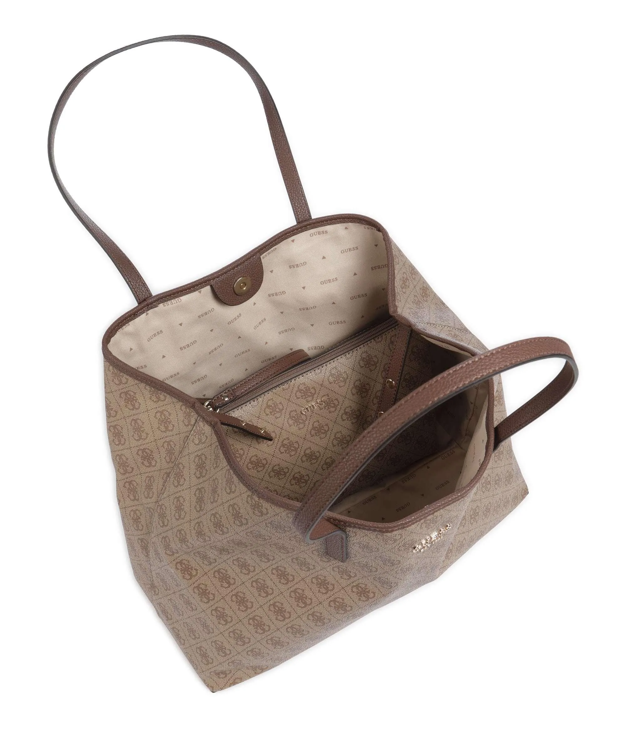  Guess Vikky Borsa shopper pelle sintetica marrone chiaro  