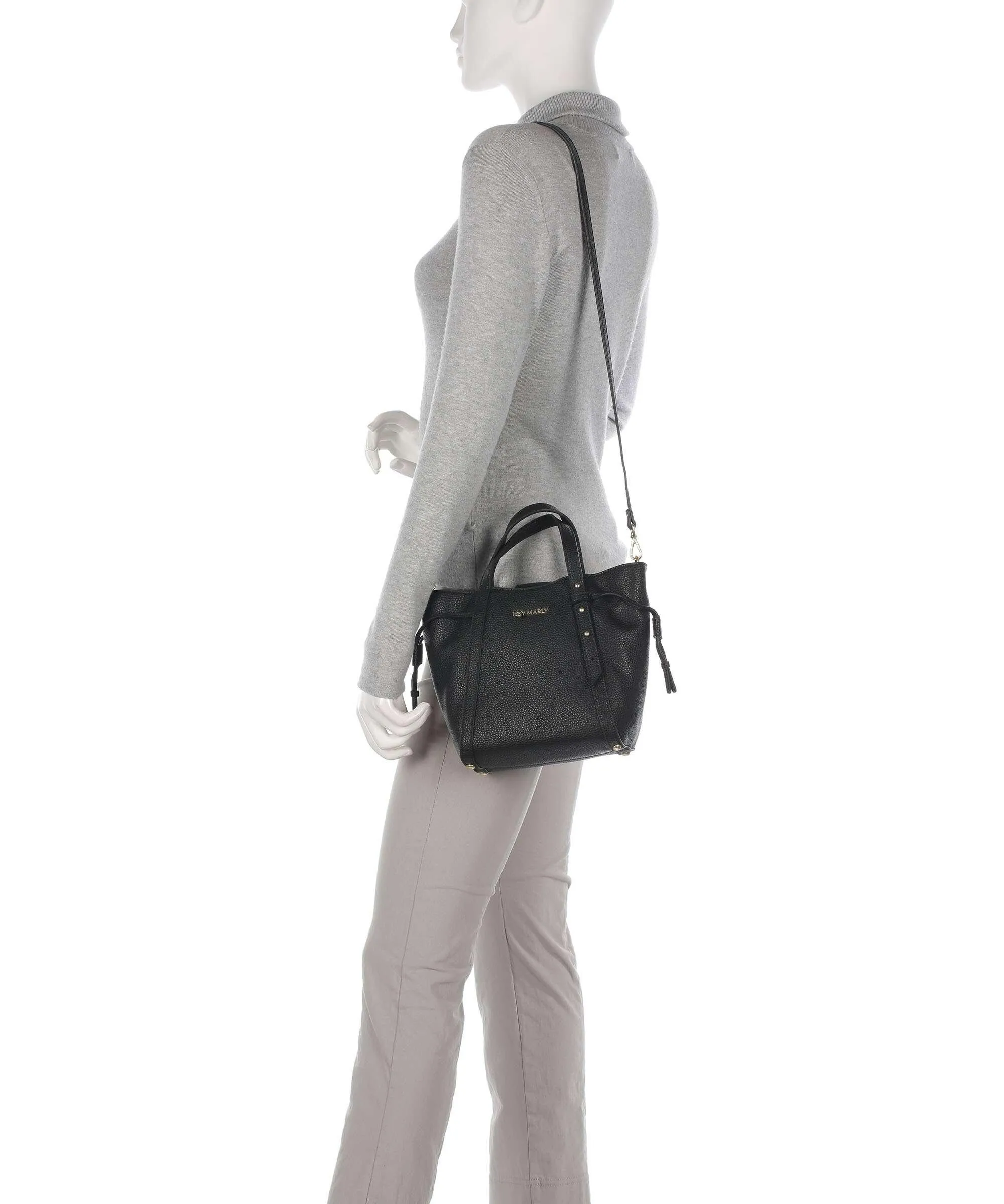  Hey Marly Pretty Wonder S Borsa a mano pelle granulata nero  