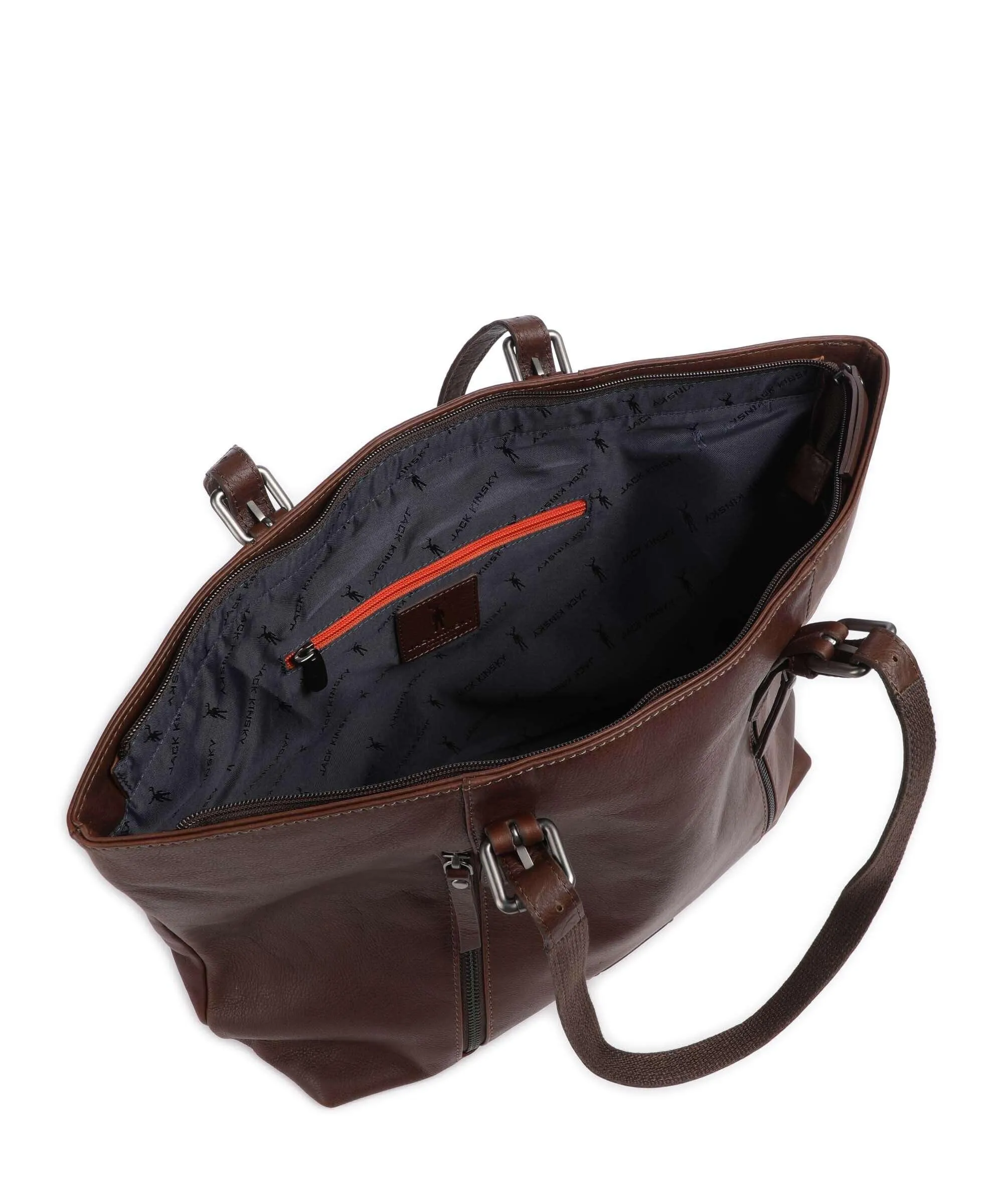  Jack Kinsky Montreal 25N Borsa shopper pelle granulata marrone scuro  
