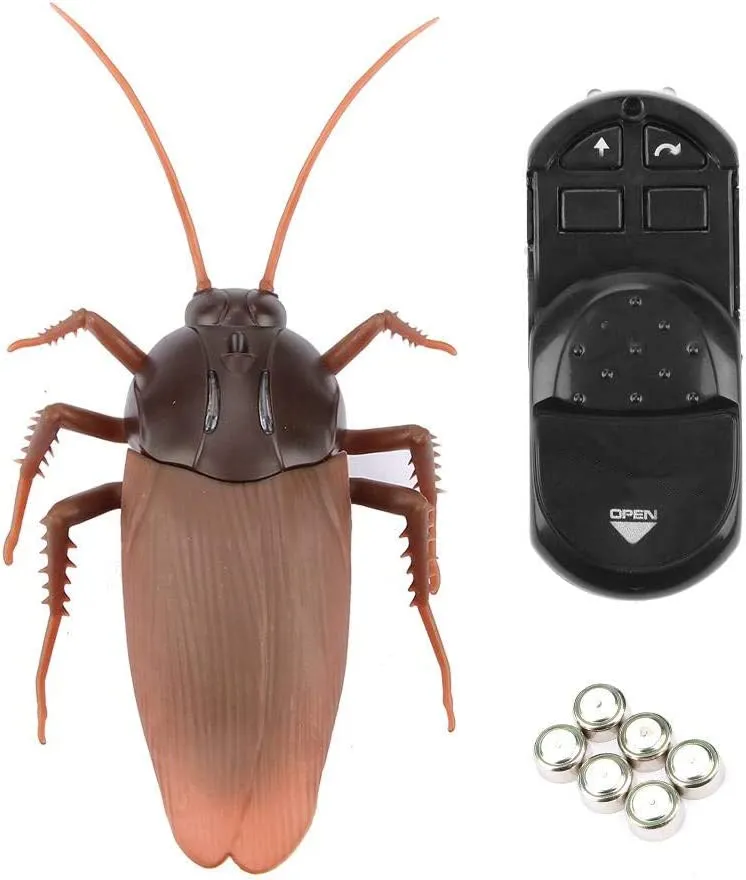 Jadpes Giocattolo Scarafaggio telecomandato,Scarafaggio Elettrico Insetti Trucco Giocattolo Falso Insetti Animali Spaventoso Tru