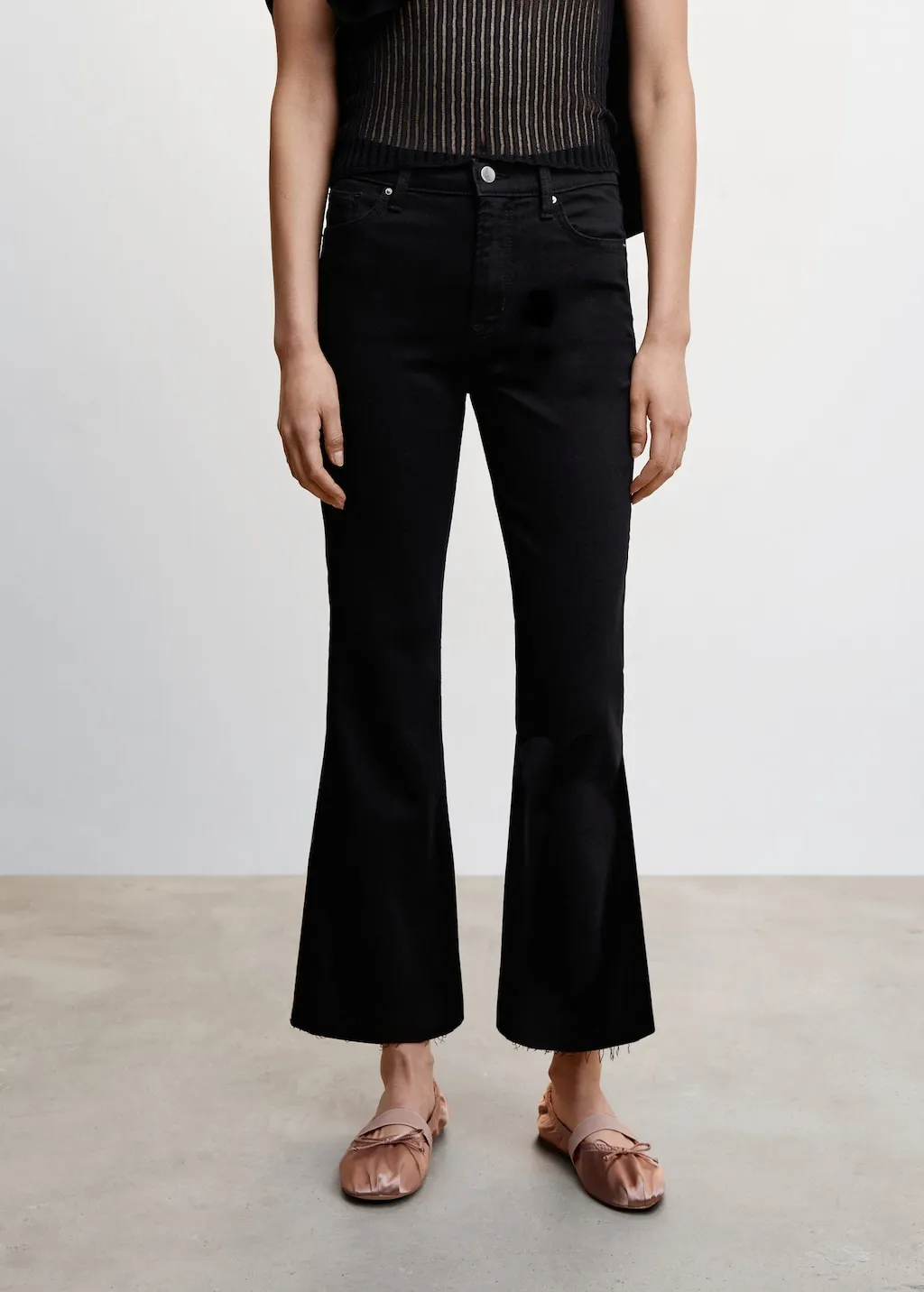 Jeans flare crop