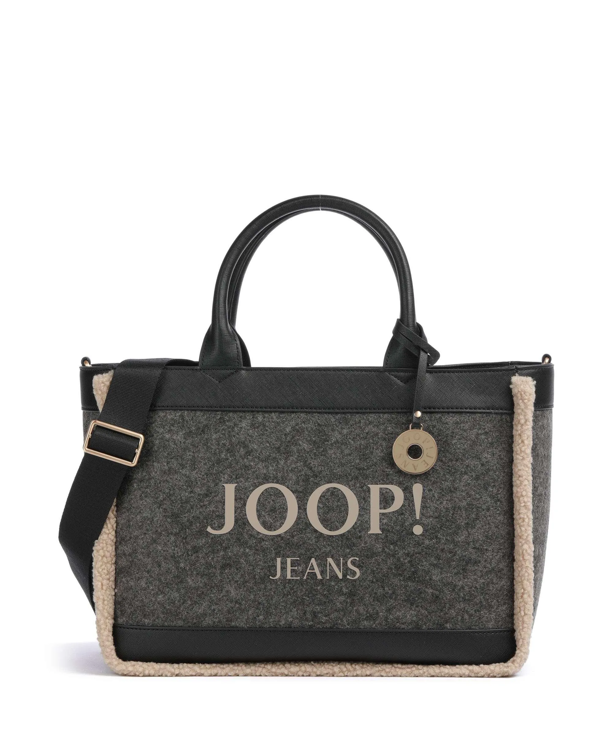  JOOP! Jeans Calduccio Yvette Borsa a mano infeltrimento, pelle sintetica grigio scuro  