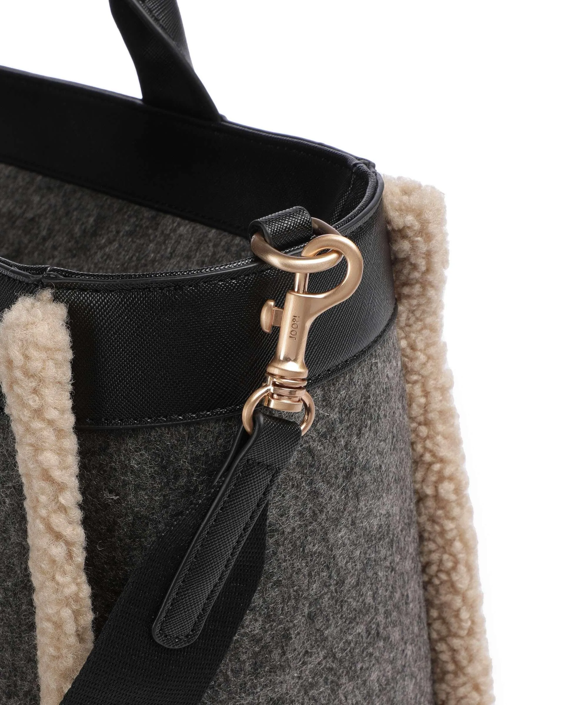  JOOP! Jeans Calduccio Yvette Borsa a mano infeltrimento, pelle sintetica grigio scuro  