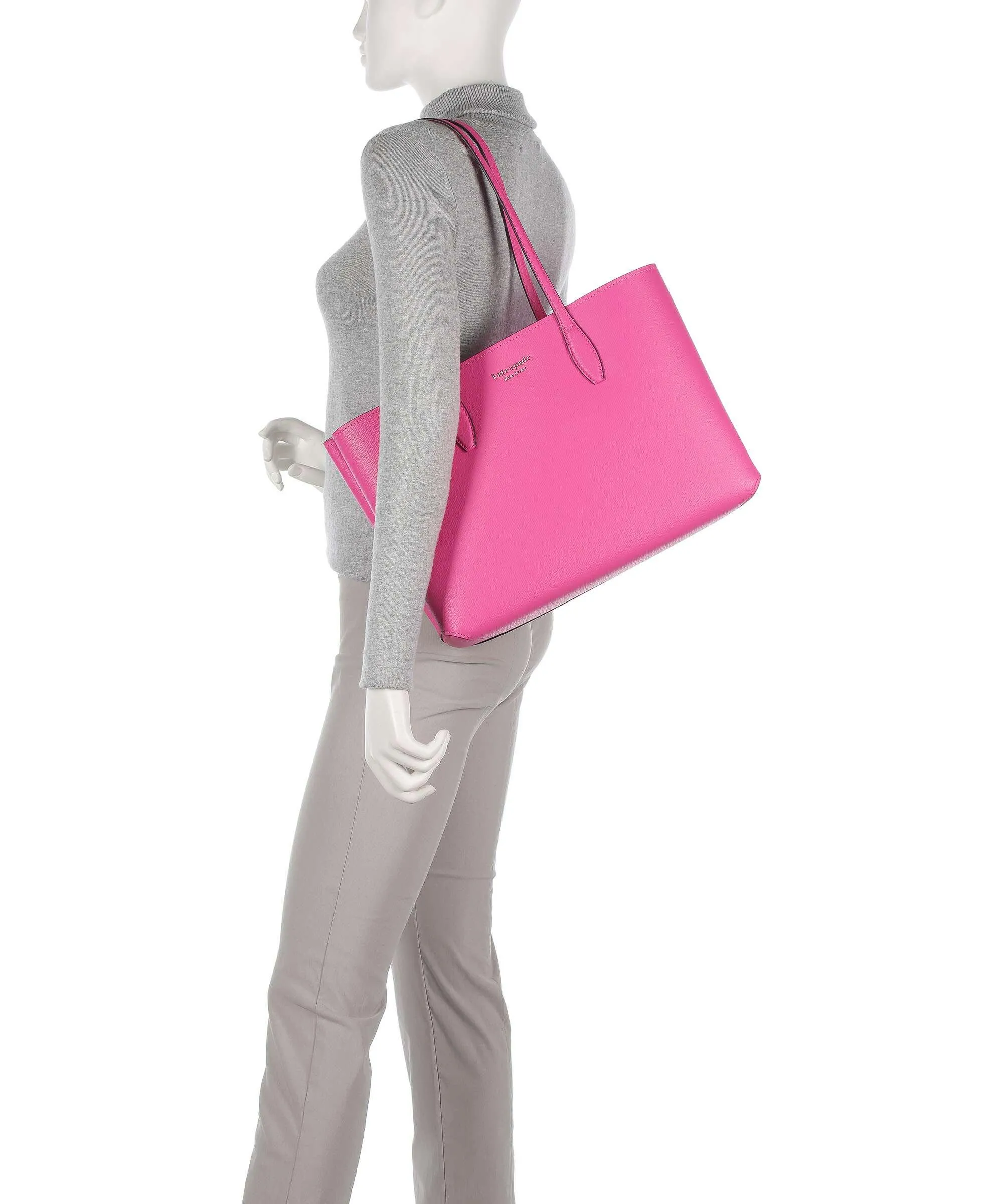  Kate Spade New York All Day Borsa shopper pelle granulata pink  