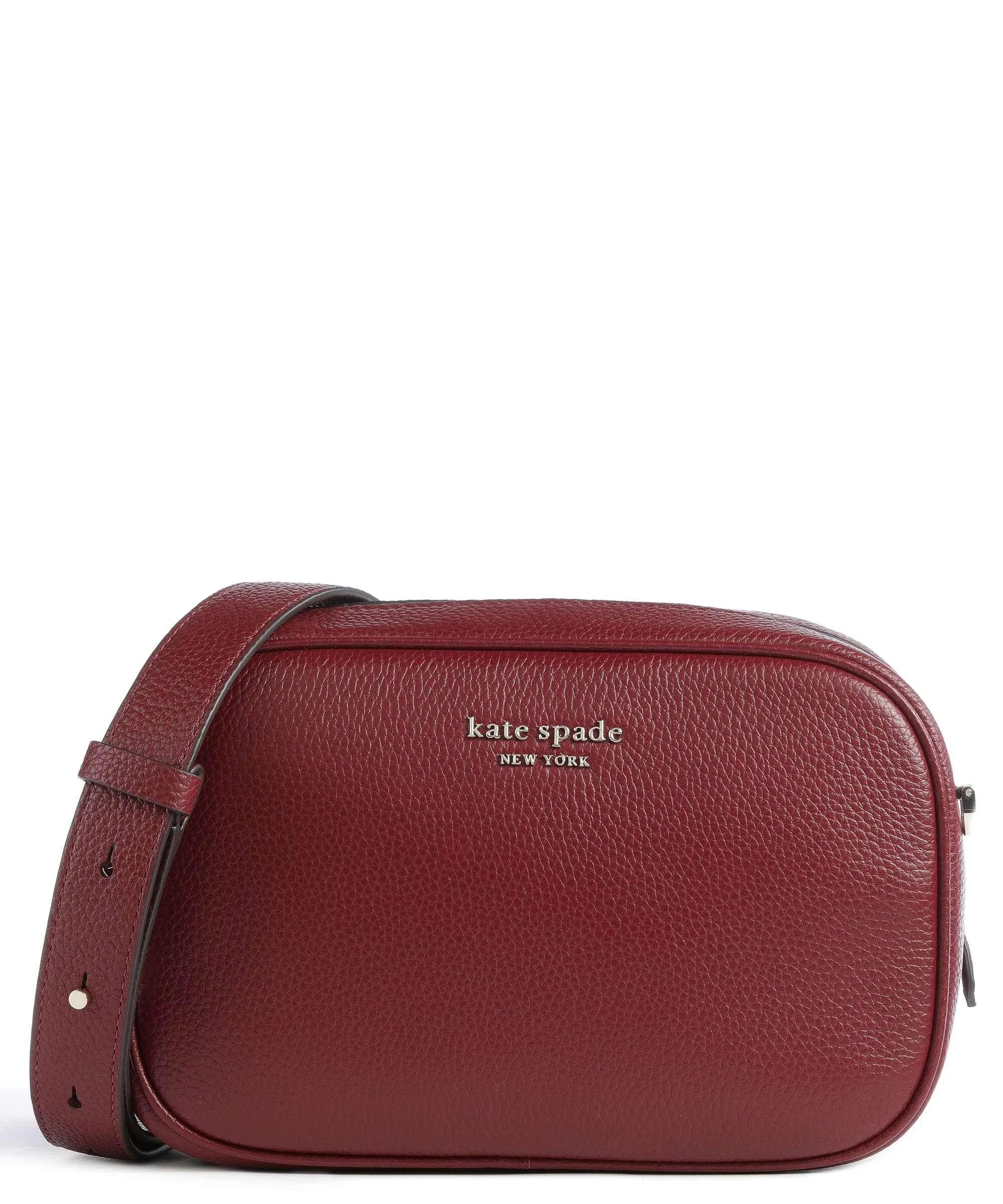  Kate Spade New York Astrid Borsa a tracolla pelle di vacchetta grana rosso scuro  