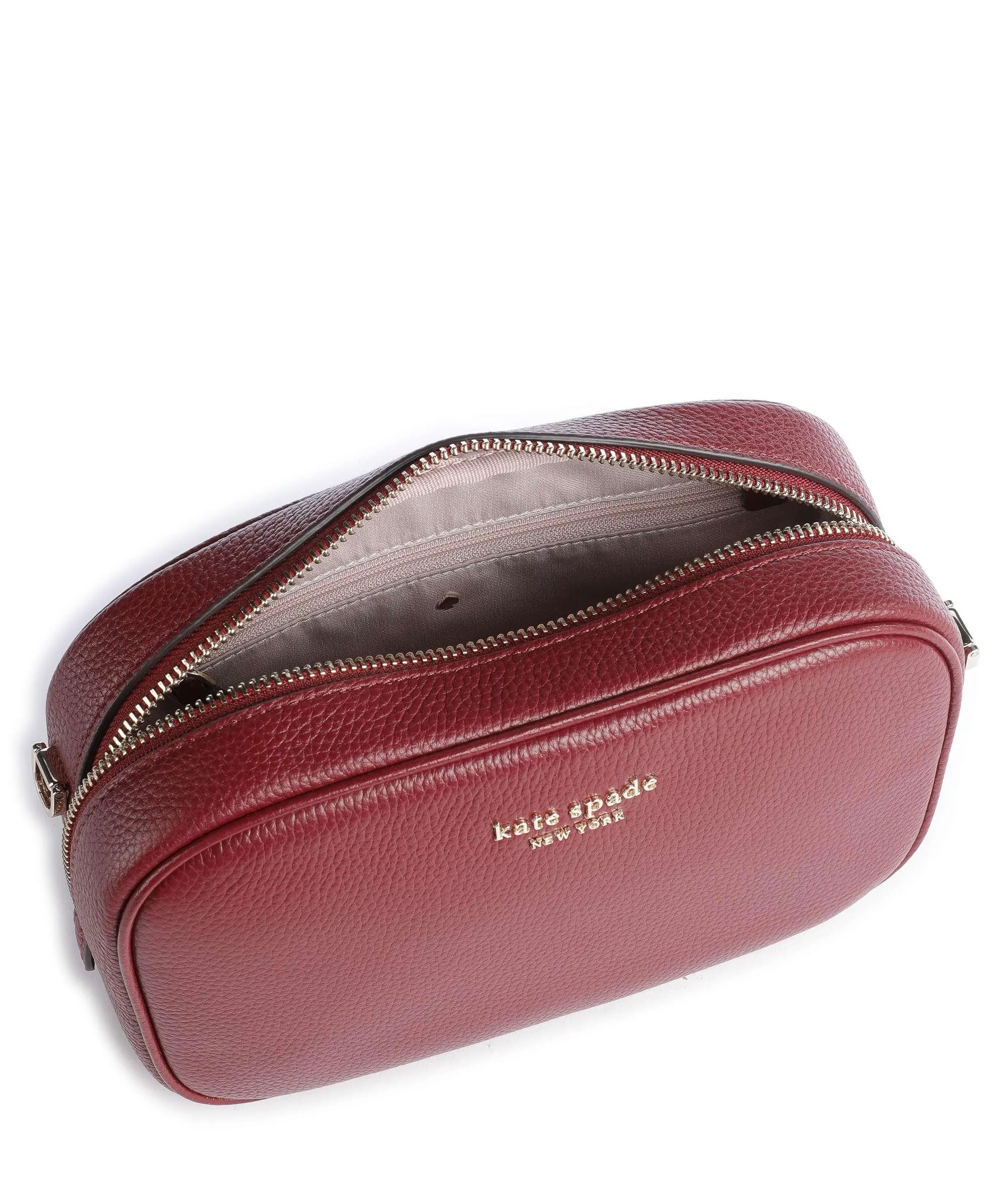  Kate Spade New York Astrid Borsa a tracolla pelle di vacchetta grana rosso scuro  