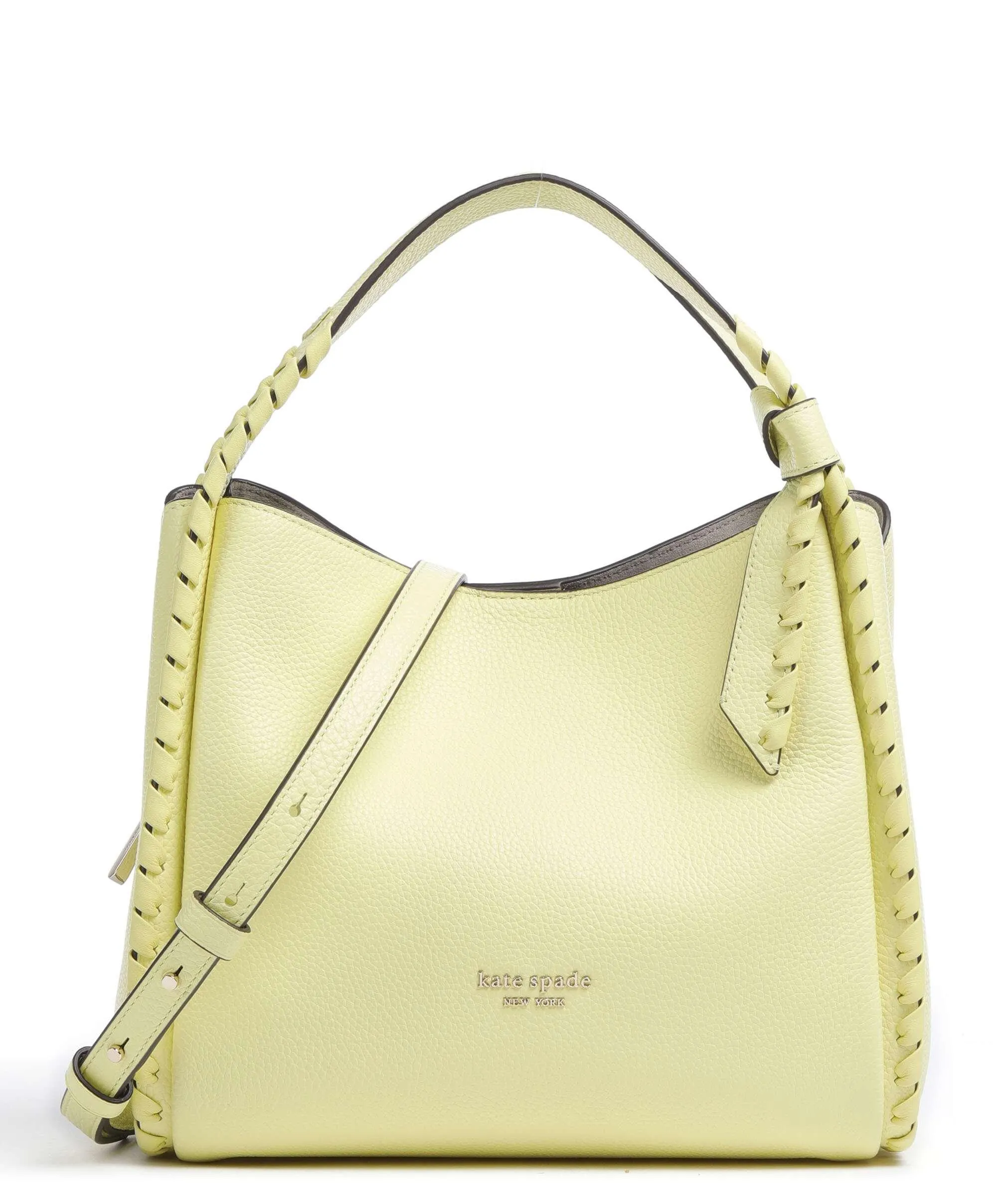  Kate Spade New York Knott Borsa a mano pelle granulata giallo  