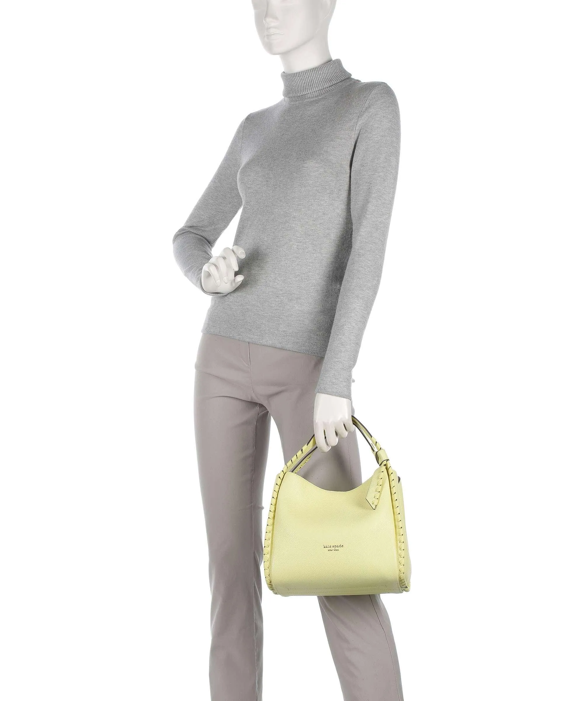  Kate Spade New York Knott Borsa a mano pelle granulata giallo  