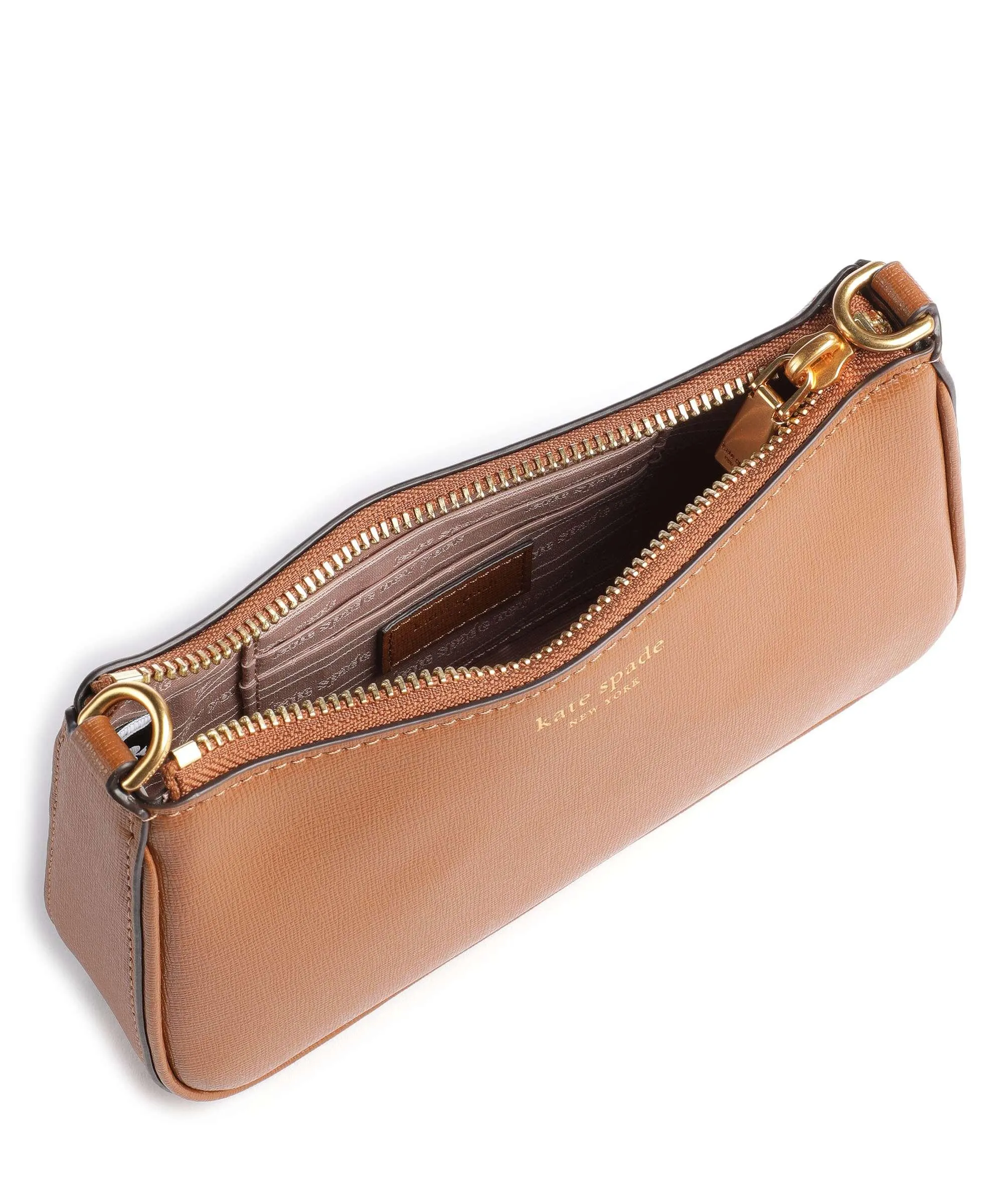 Kate Spade New York Morgan Double Up Borsa a tracolla tela, pelle granulata marrone  