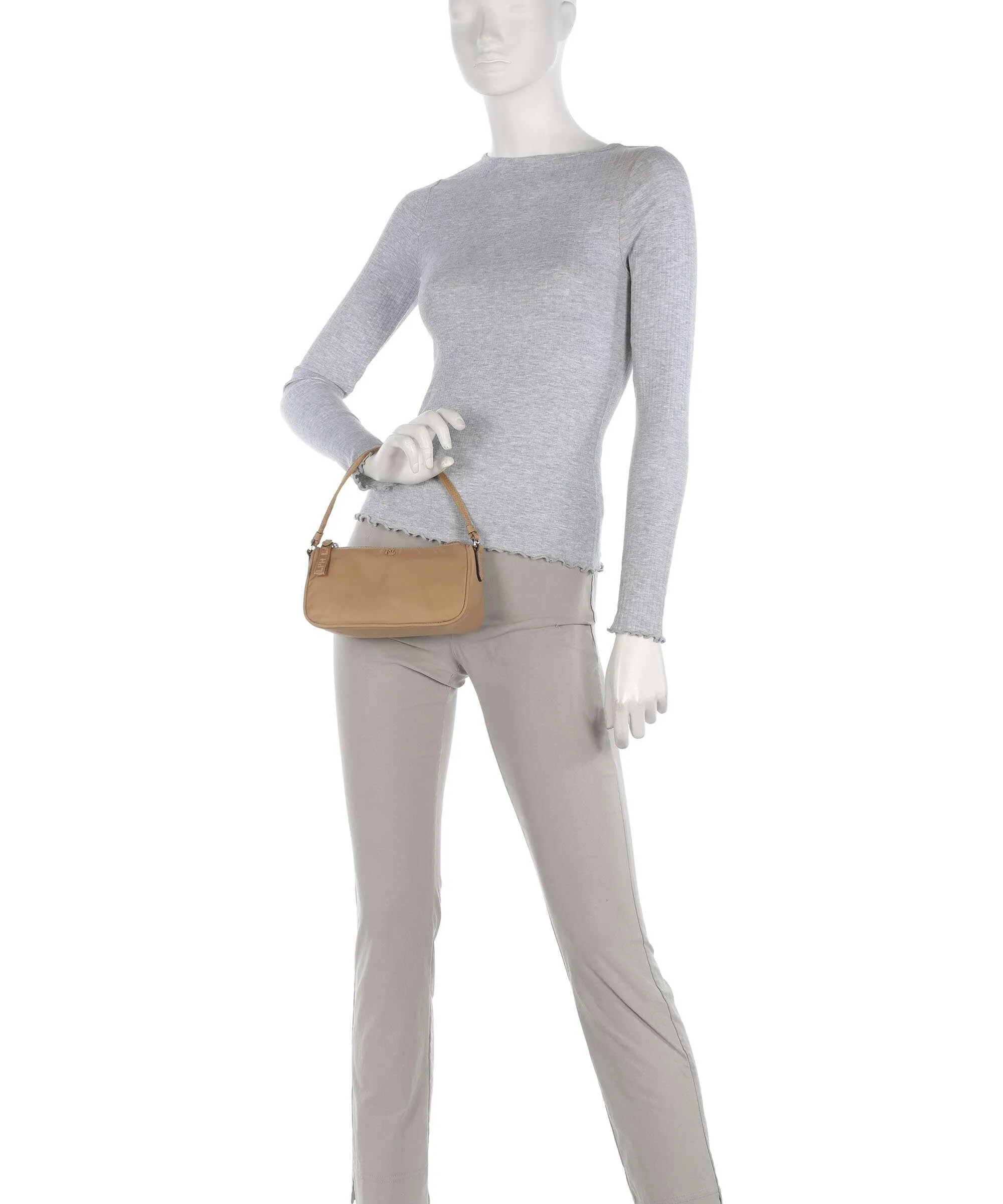  Lauren Ralph Lauren Nyln Large Borsa a mano poliestere beige  
