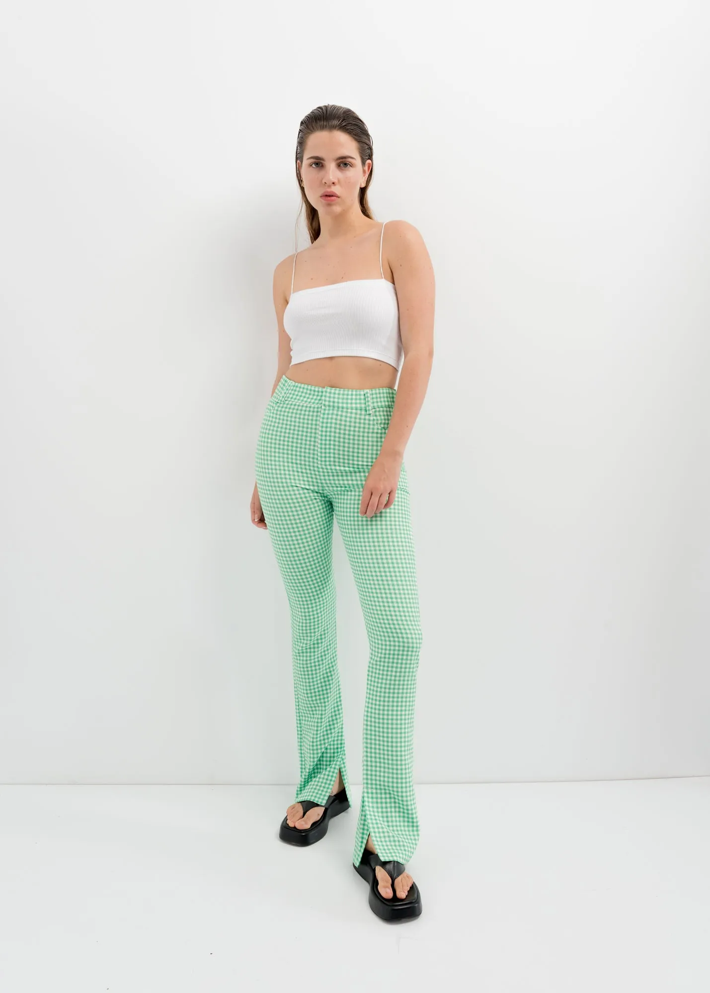 Legging flare cuadro vichy