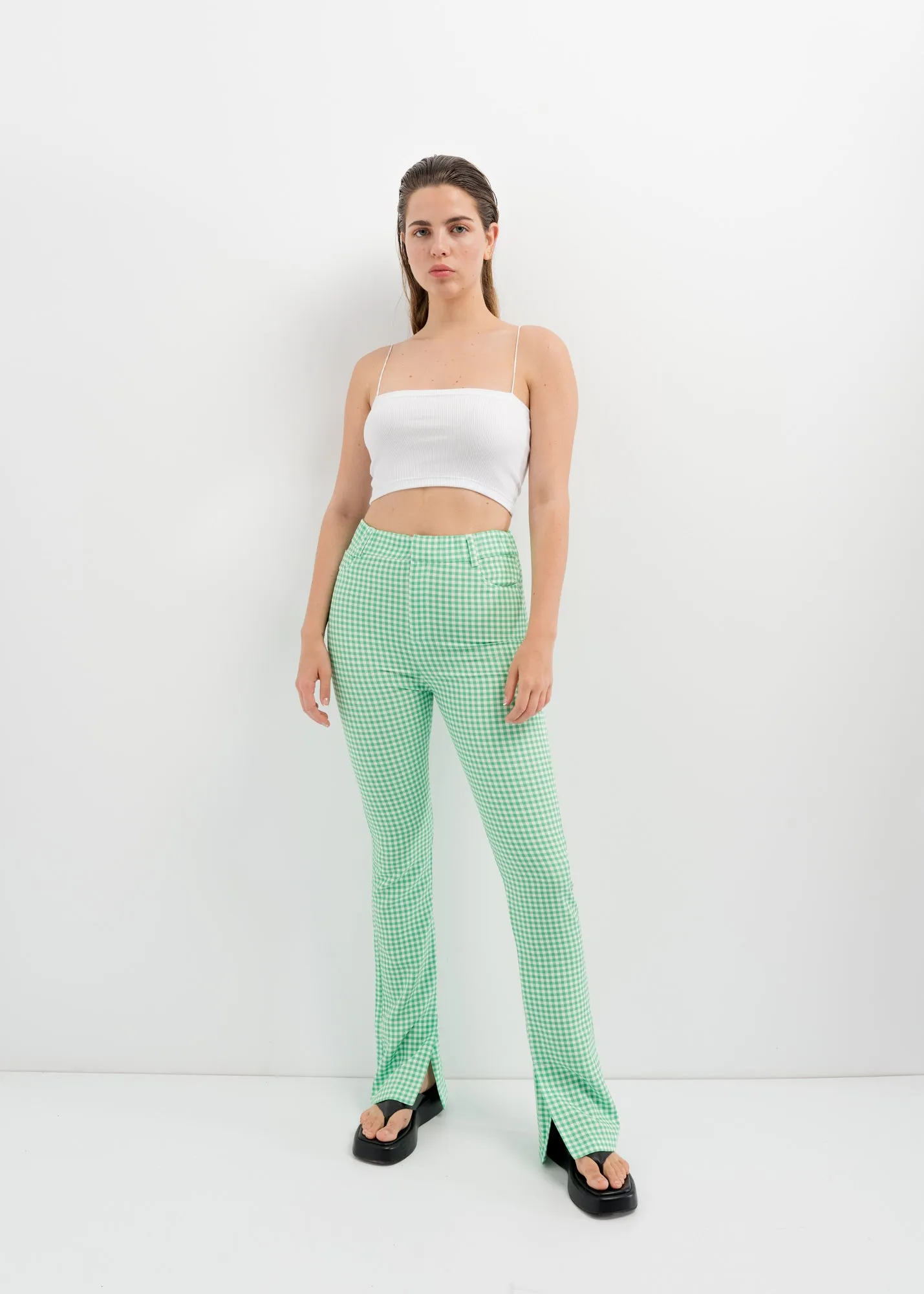 Legging flare cuadro vichy