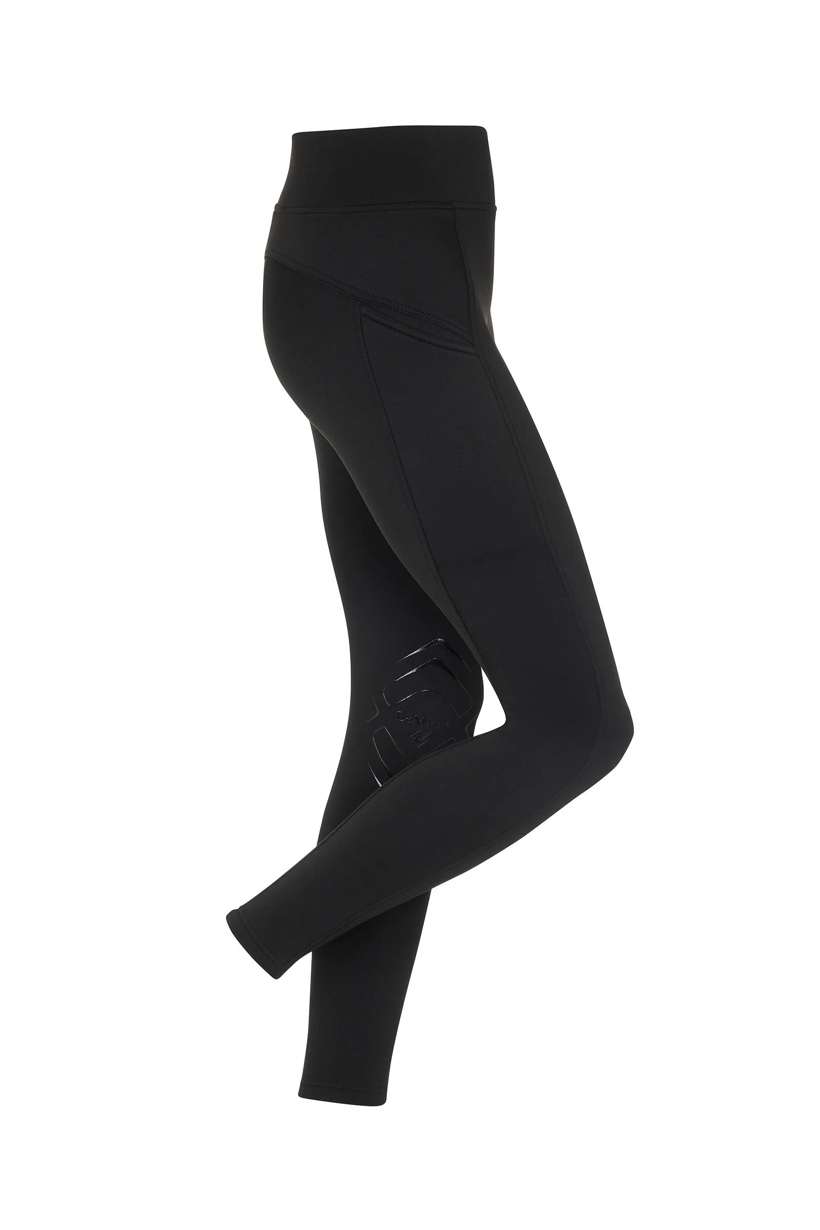 LeMieux Pantaloni da equitazione senza allacciatura per donna, in tessuto spazzolato e grip al ginocchio