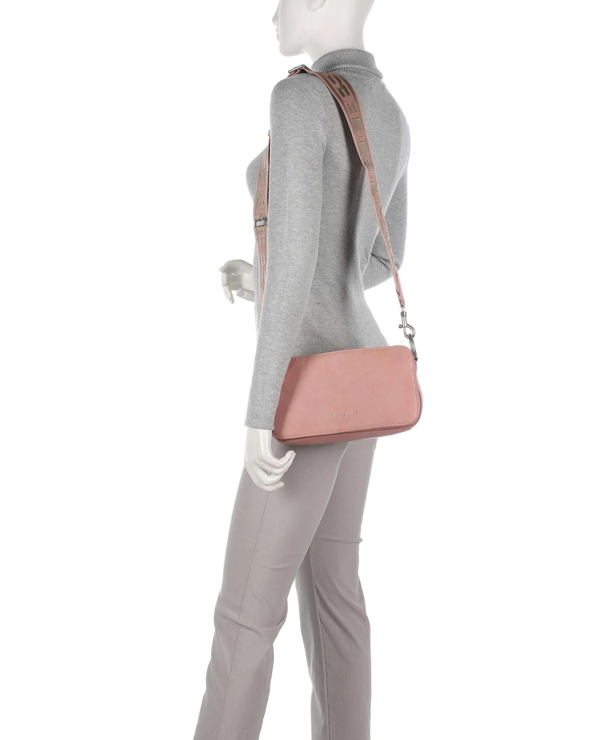  Liebeskind Clarice Sheep Natural Borsa a tracolla pelle granulata rosa  