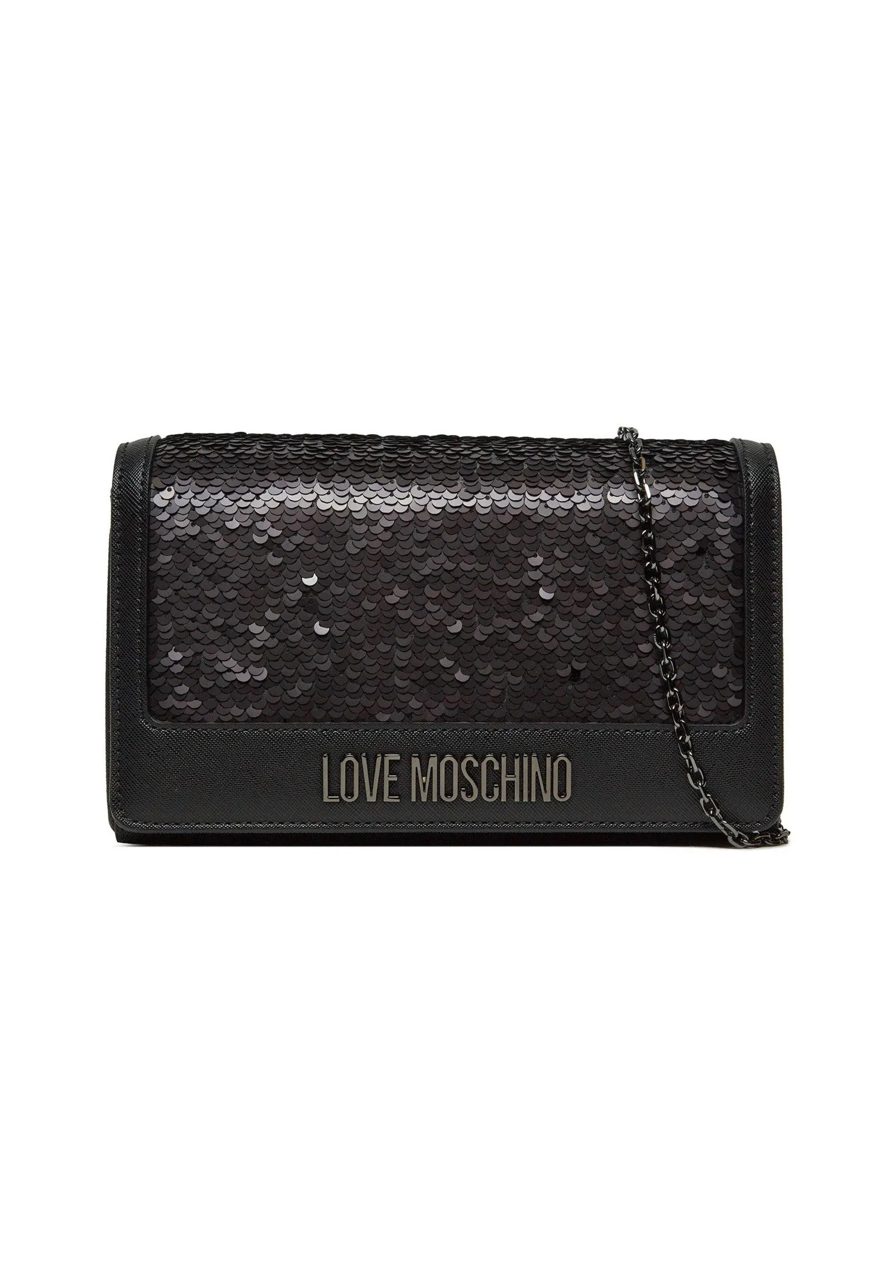 LOVE MOSCHINO Borsa Tracolla Paillettes Nero JC4279PP0HKO100A