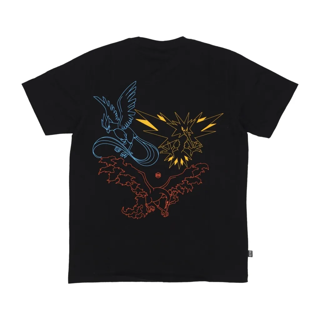 maglietta uomo legendary birds tee x pokemon BLACK