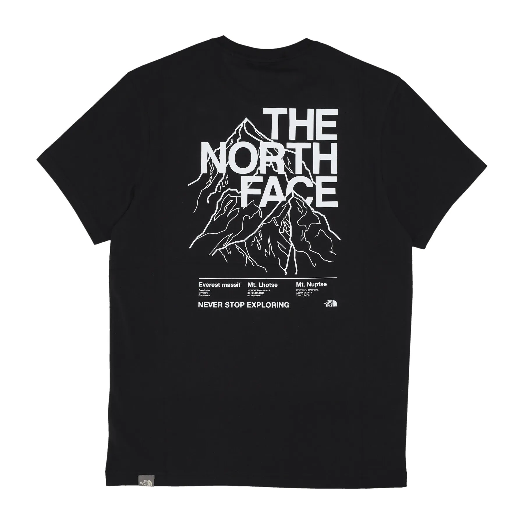 Maglietta Uomo Mountain Outline Tee Black/white