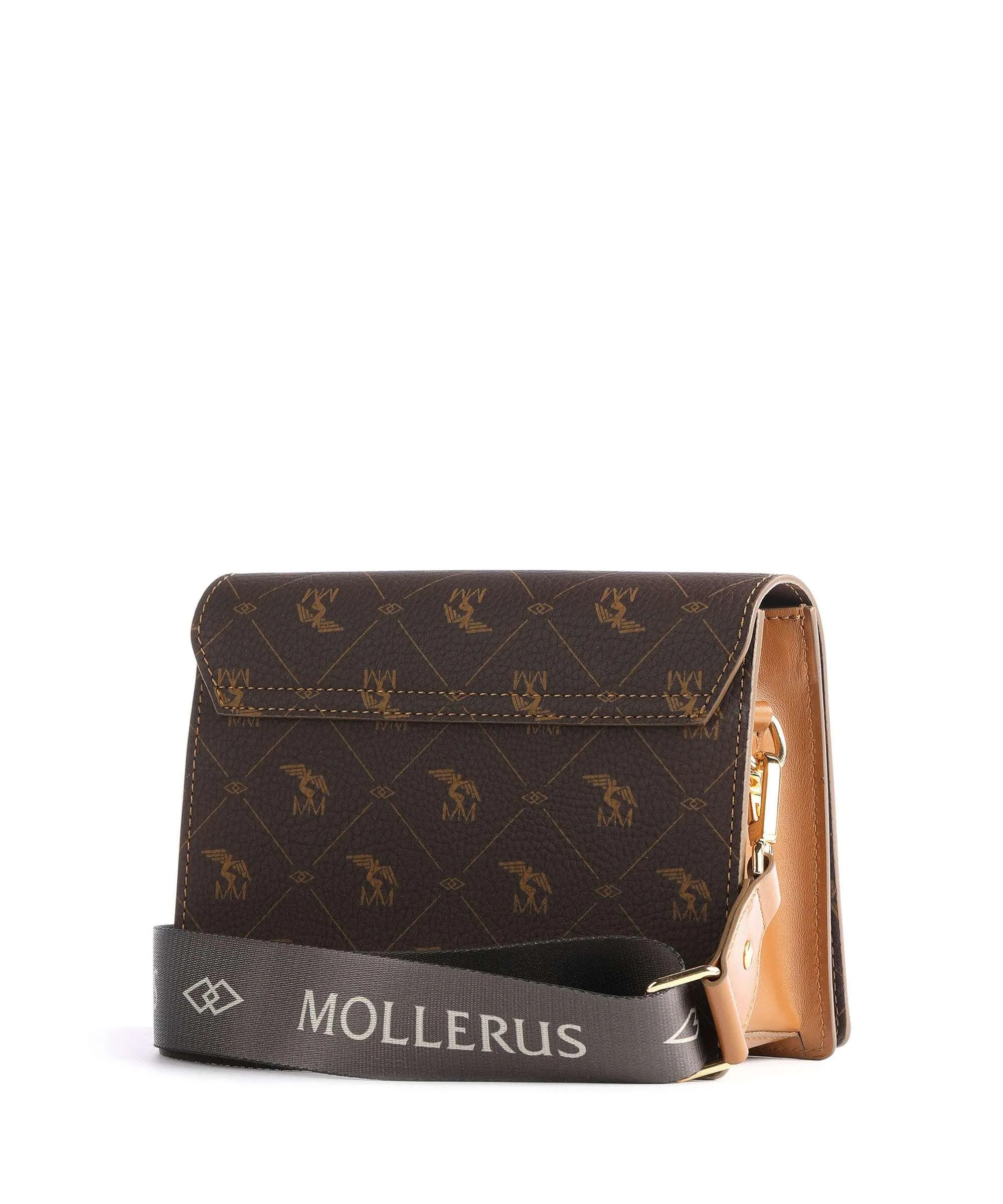 Maison Mollerus Pecarus Melide Borsa a tracolla tela marrone scuro  