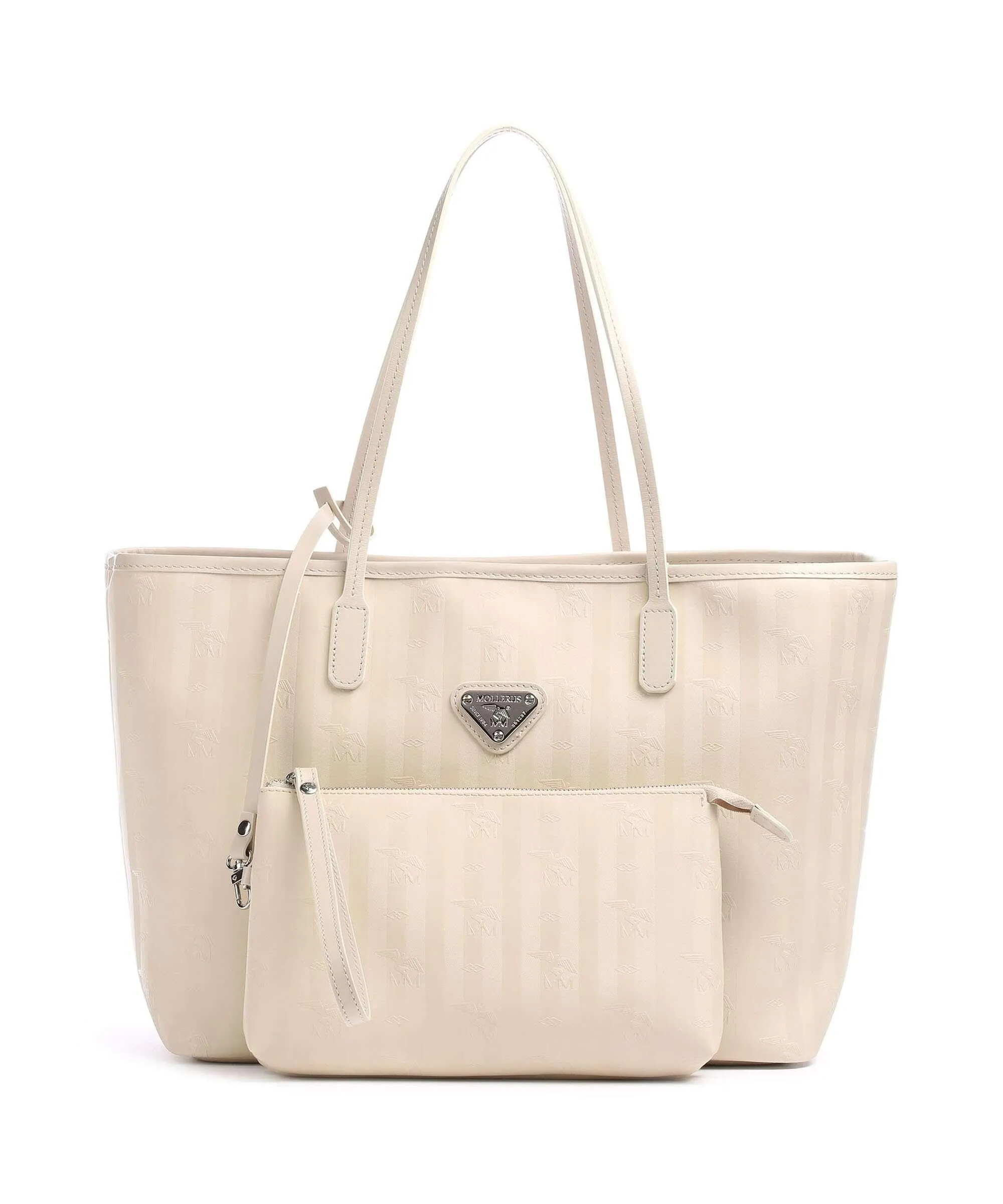 Maison Mollerus Vinerus Bern Borsa shopper tela avorio  