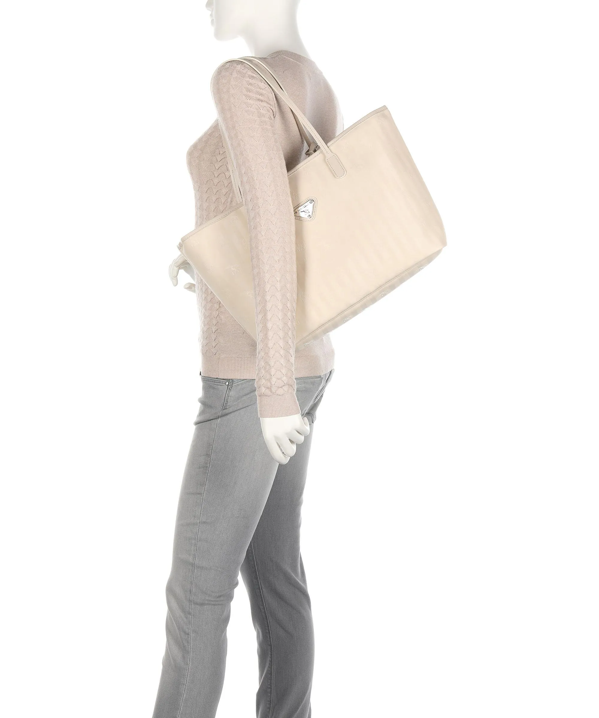  Maison Mollerus Vinerus Bern Borsa shopper tela avorio  
