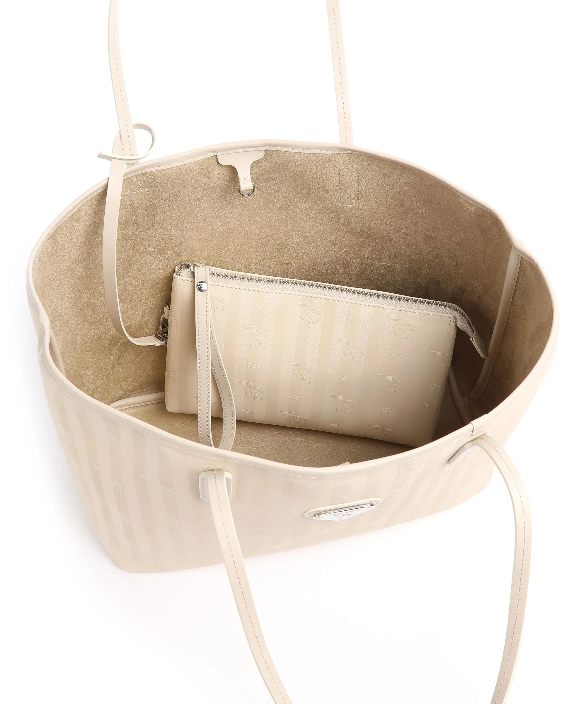  Maison Mollerus Vinerus Bern Borsa shopper tela avorio  