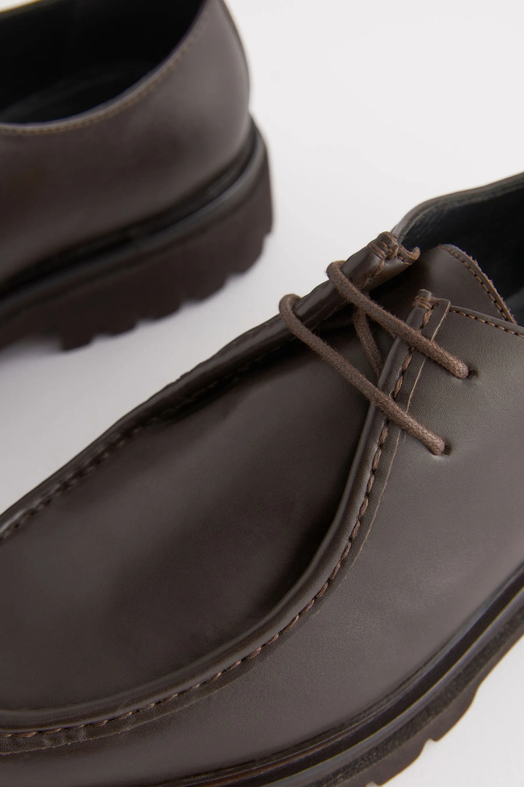 Marrone  - EDIT - Scarpe con punta smussata in pelle