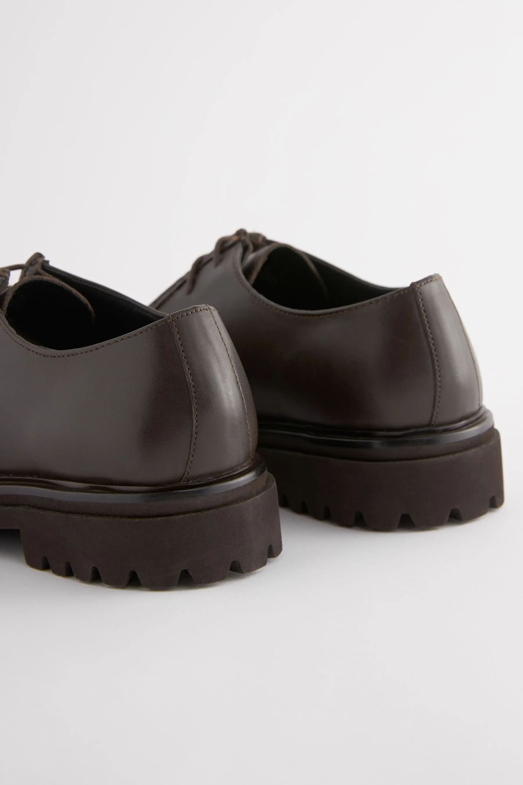 Marrone  - EDIT - Scarpe con punta smussata in pelle
