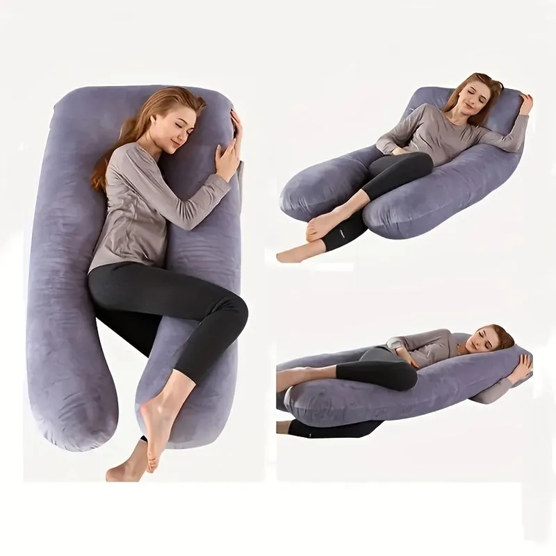 Massimo comfort per le future mamme - Fascia per cuscino per gravidanza a forma di U con supporto multifunzionale per la vita, r
