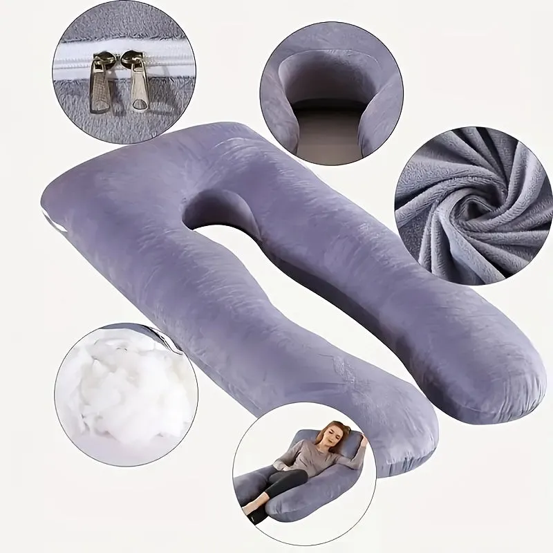 Massimo comfort per le future mamme - Fascia per cuscino per gravidanza a forma di U con supporto multifunzionale per la vita, r