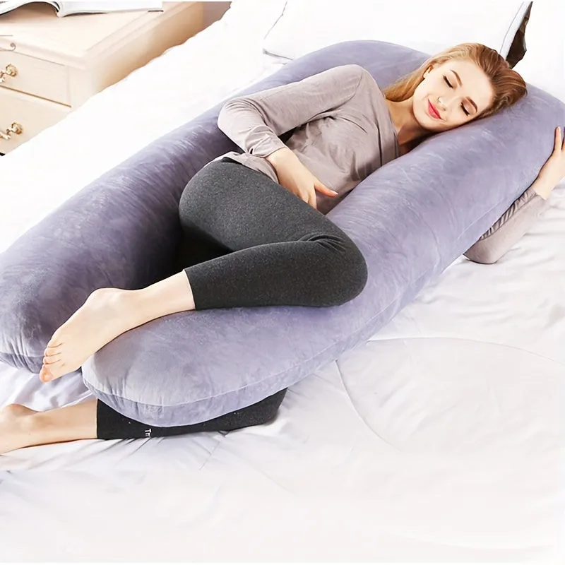 Massimo comfort per le future mamme - Fascia per cuscino per gravidanza a forma di U con supporto multifunzionale per la vita, r