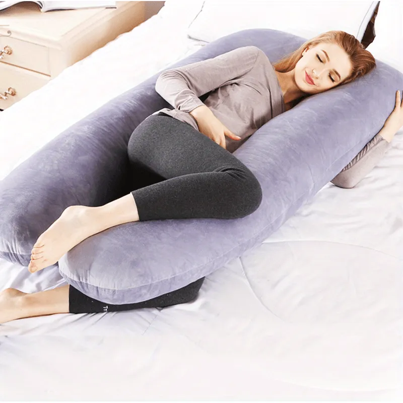 Massimo comfort per le future mamme - Fascia per cuscino per gravidanza a forma di U con supporto multifunzionale per la vita, r