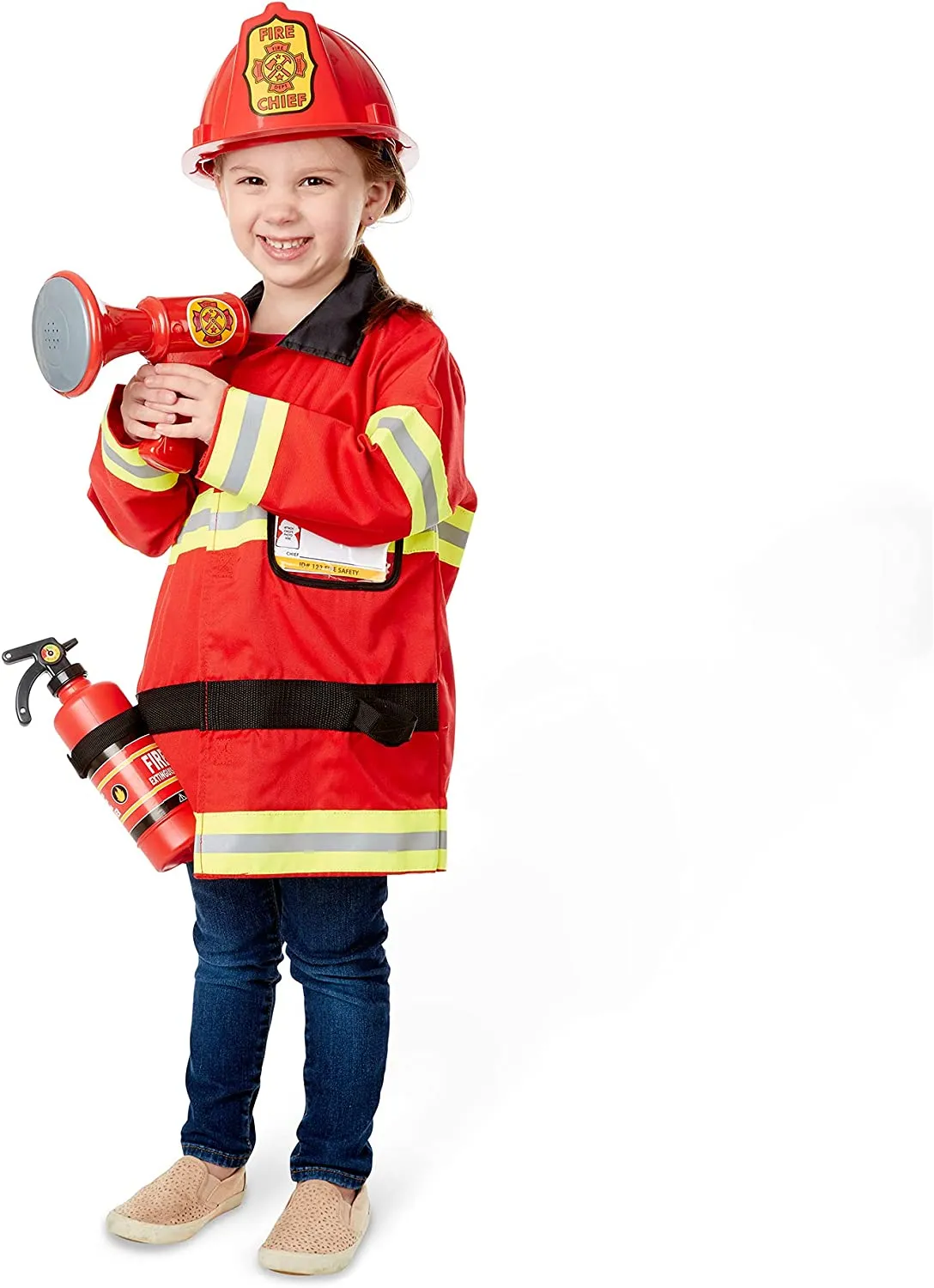 Melissa & Doug Giocattoli per giochi di ruolo costume da pompiere | Costumi per Halloween e Carnevale per bambini e bimbi piccol