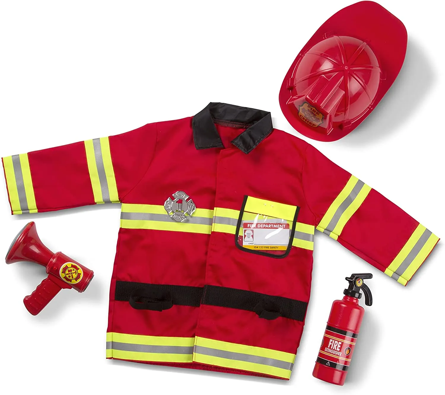 Melissa & Doug Giocattoli per giochi di ruolo costume da pompiere | Costumi per Halloween e Carnevale per bambini e bimbi piccol
