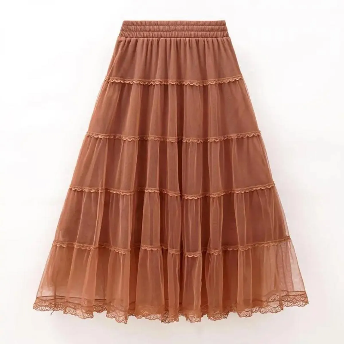 Mexh Gonna lunga Donna Vintage Summer Spring Ball Gown Ruffles Elegante gonna tutu Party Club Nero Maxi Gonne Donna