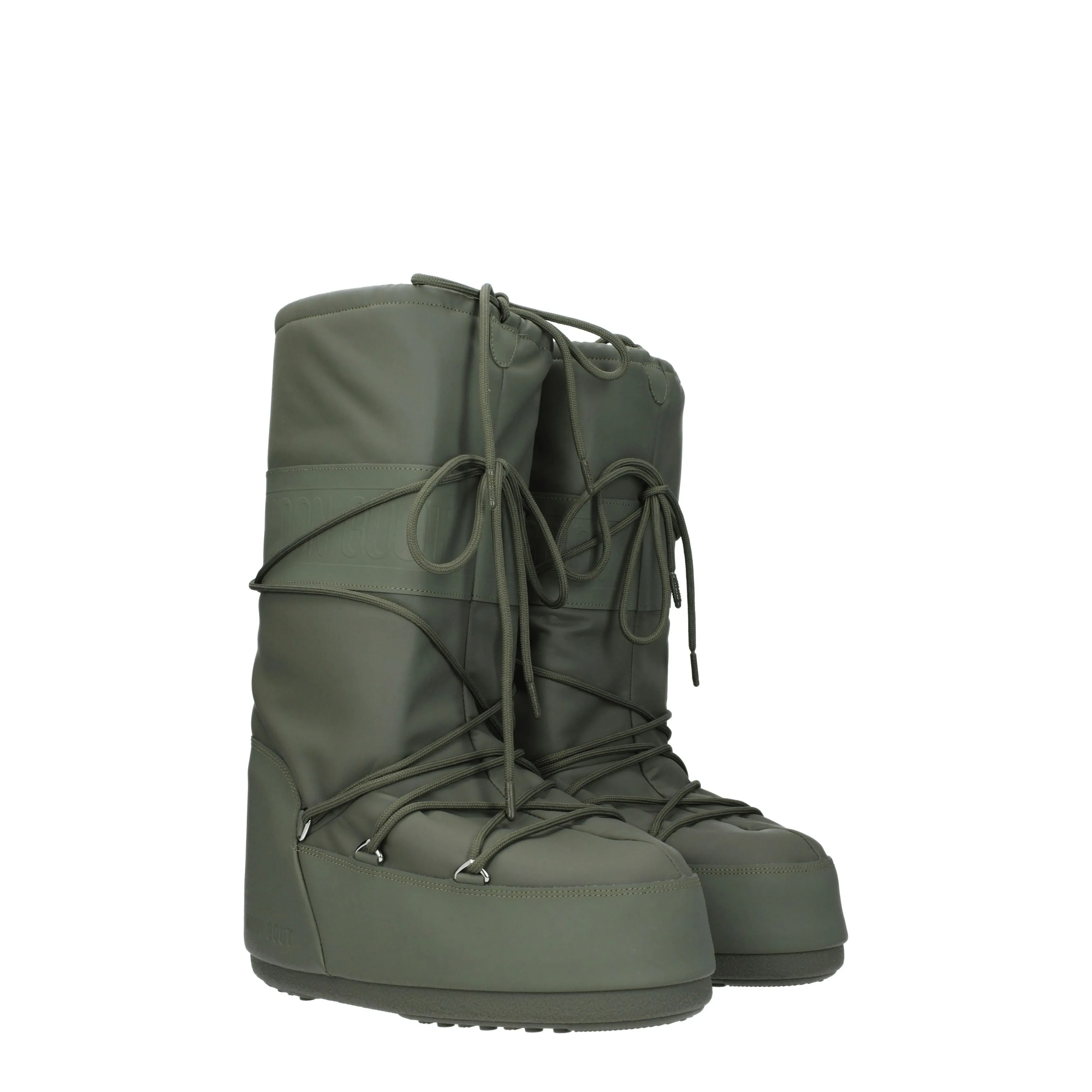 Moon Boot Stivali Icon rubber Uomo Tessuto Verde/Cachi