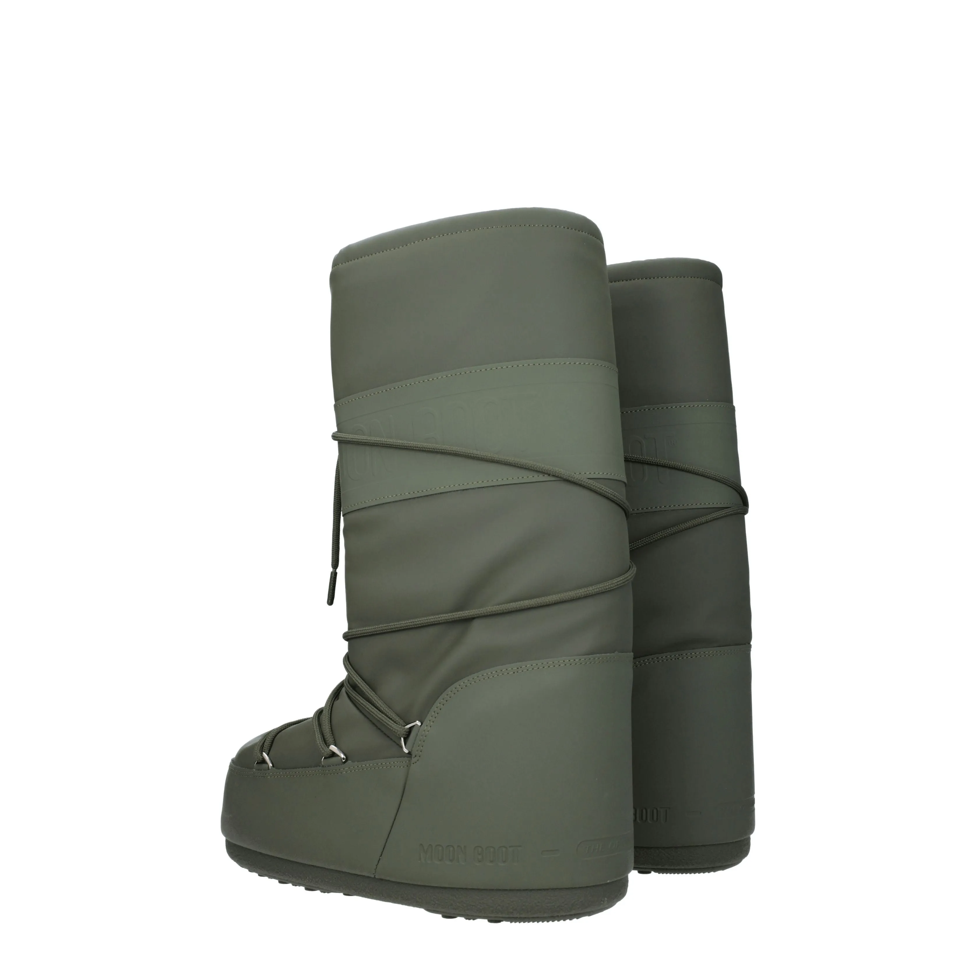 Moon Boot Stivali Icon rubber Uomo Tessuto Verde/Cachi