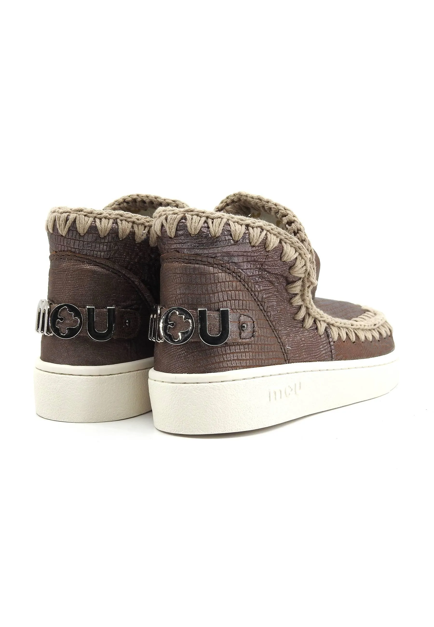 MOU Summer Eskimo Stivaletto Donna Metallic Lizard Gun MU.SW211001C