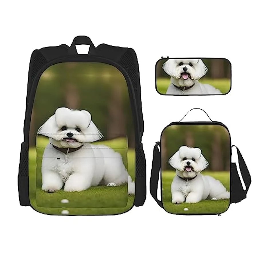 MQGMZ blu Pallavolo Stampa Grande Capacità Bookbag e Matita Bundle Leggero Laptop Pencil Case isolato Lunch Bag 160046168